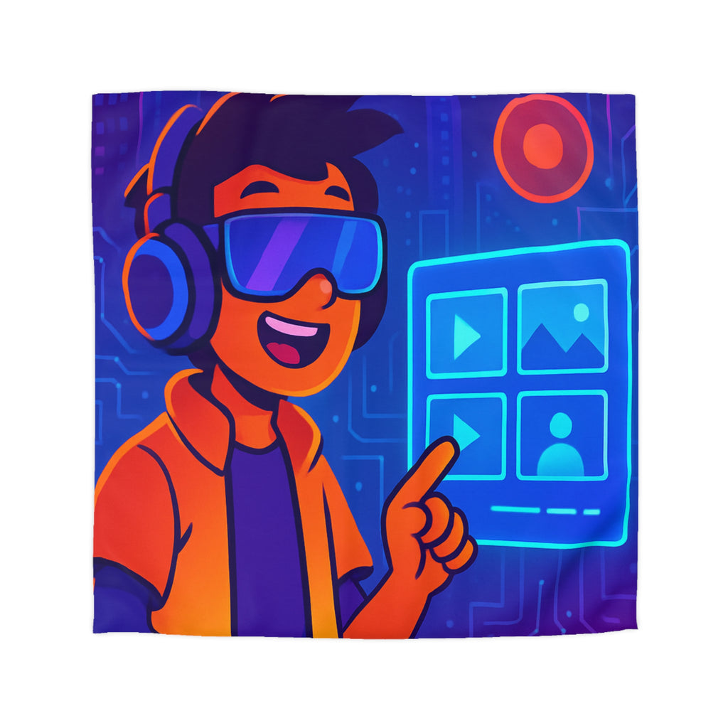 Housse de Couette Microfibre Illustration Unique Design Moderne Décoration Intérieure Raffinée