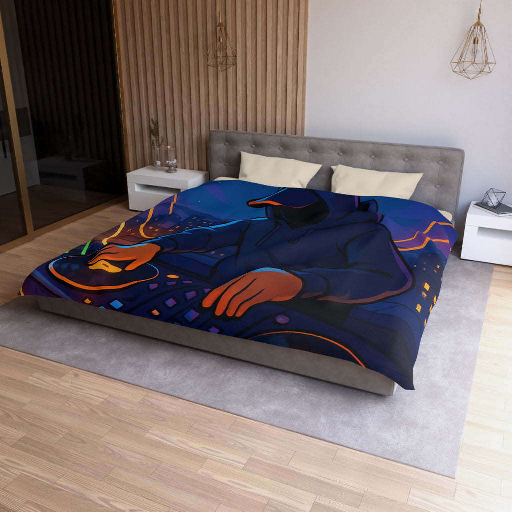 Housse de Couette Microfibre Design Artistique Moderne Décoration Chambre Confort Premium