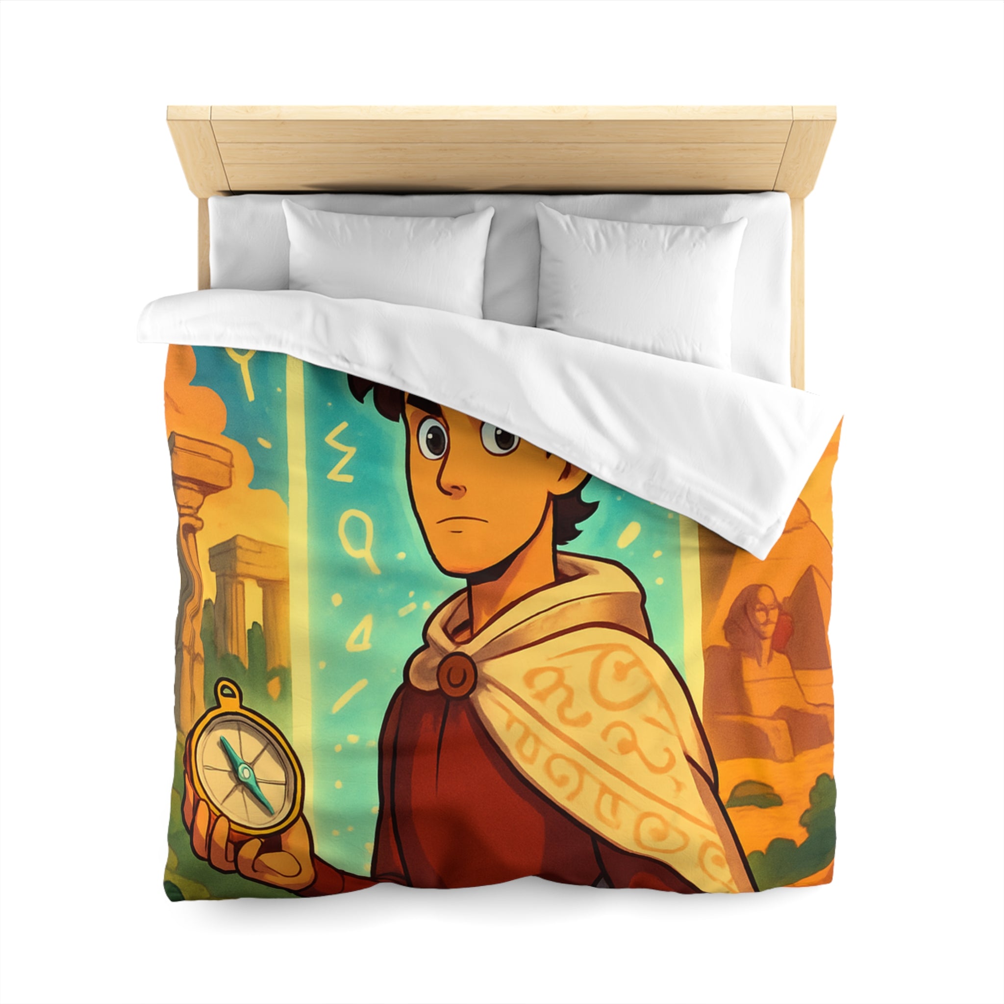 Housse de Couette Microfibre Design Artistique Moderne Décoration Chambre Confort Premium