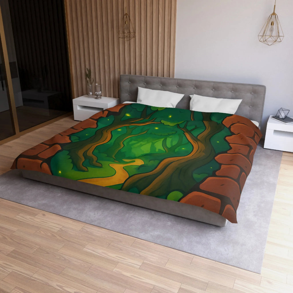 Enchanted Forest Path Through Brick Wall Creates Mystical Journey for Dreamy Bedroom Decor