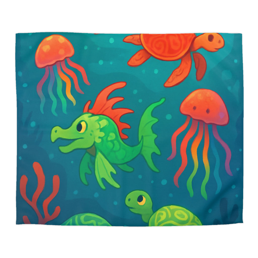 Housse de Couette Microfibre Illustration Unique Design Moderne Décoration Intérieure Raffinée