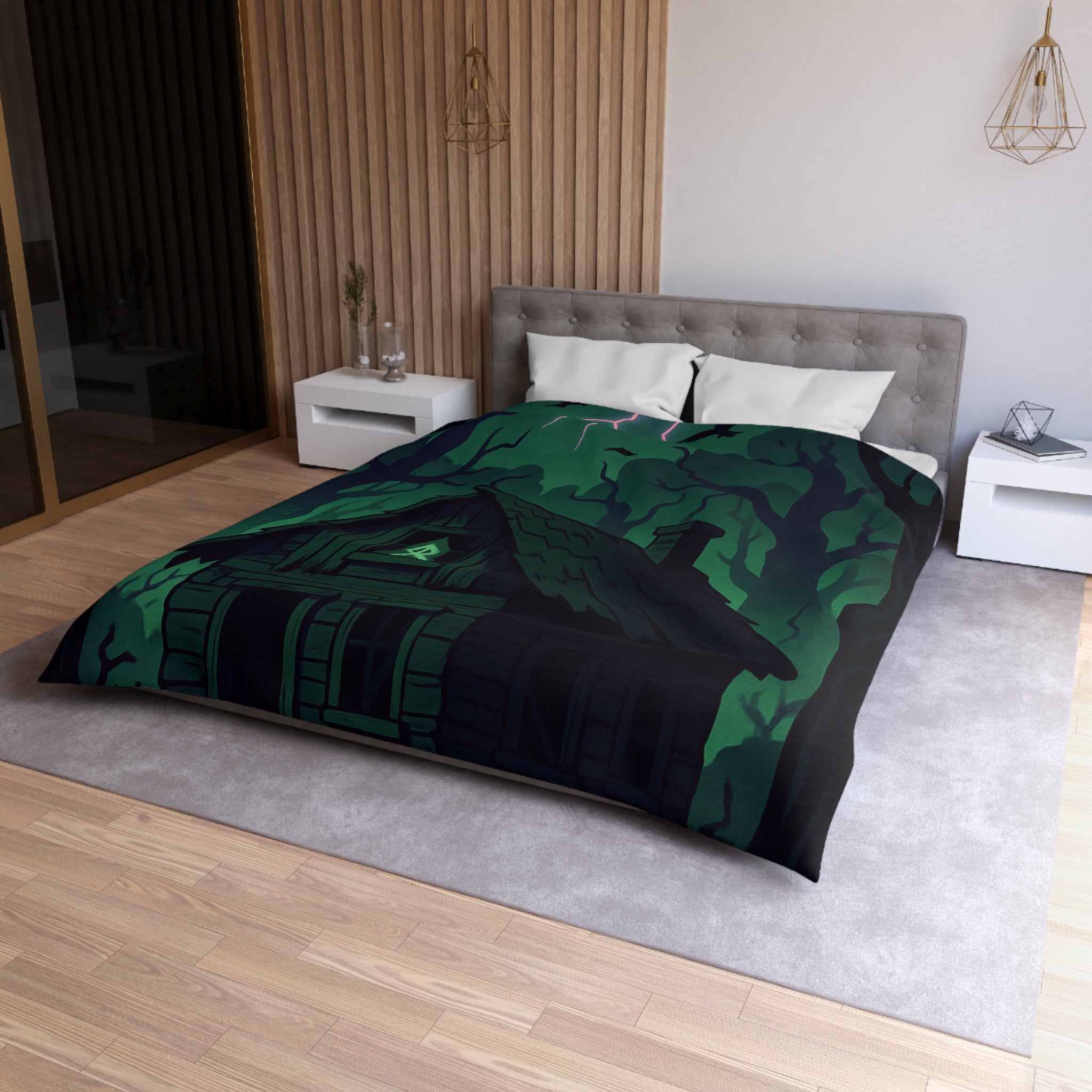 Housse de Couette Microfibre Design Artistique Moderne Décoration Chambre Confort Premium