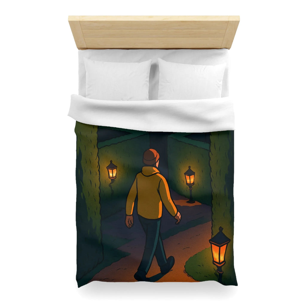 Explorez un jardin de mystère avec éclairage chaleureux pour vos rêves nocturnes