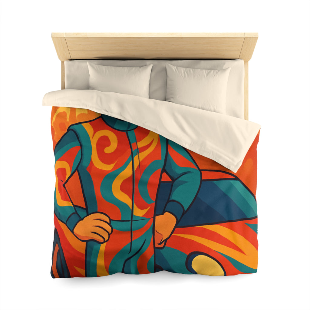 Housse de Couette Microfibre Illustration Unique Design Moderne Décoration Intérieure Raffinée