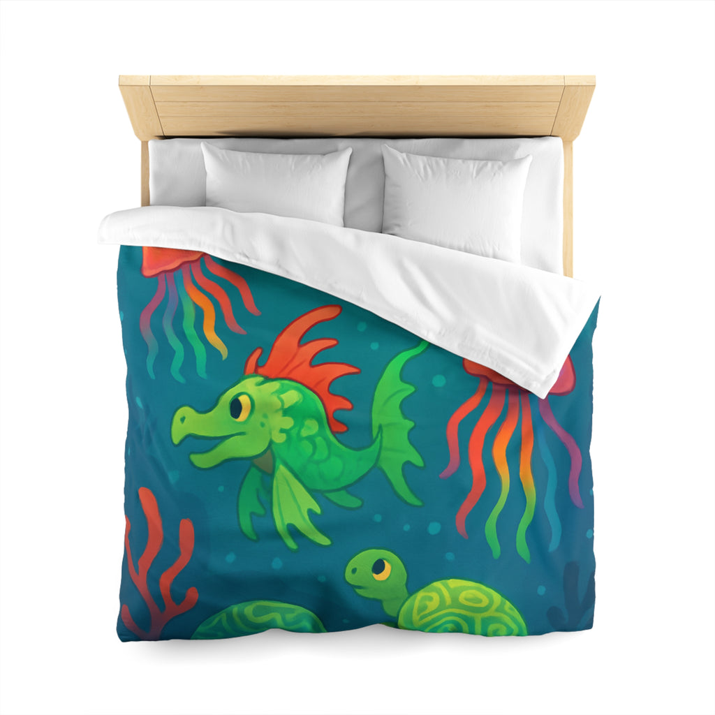 Housse de Couette Microfibre Illustration Unique Design Moderne Décoration Intérieure Raffinée