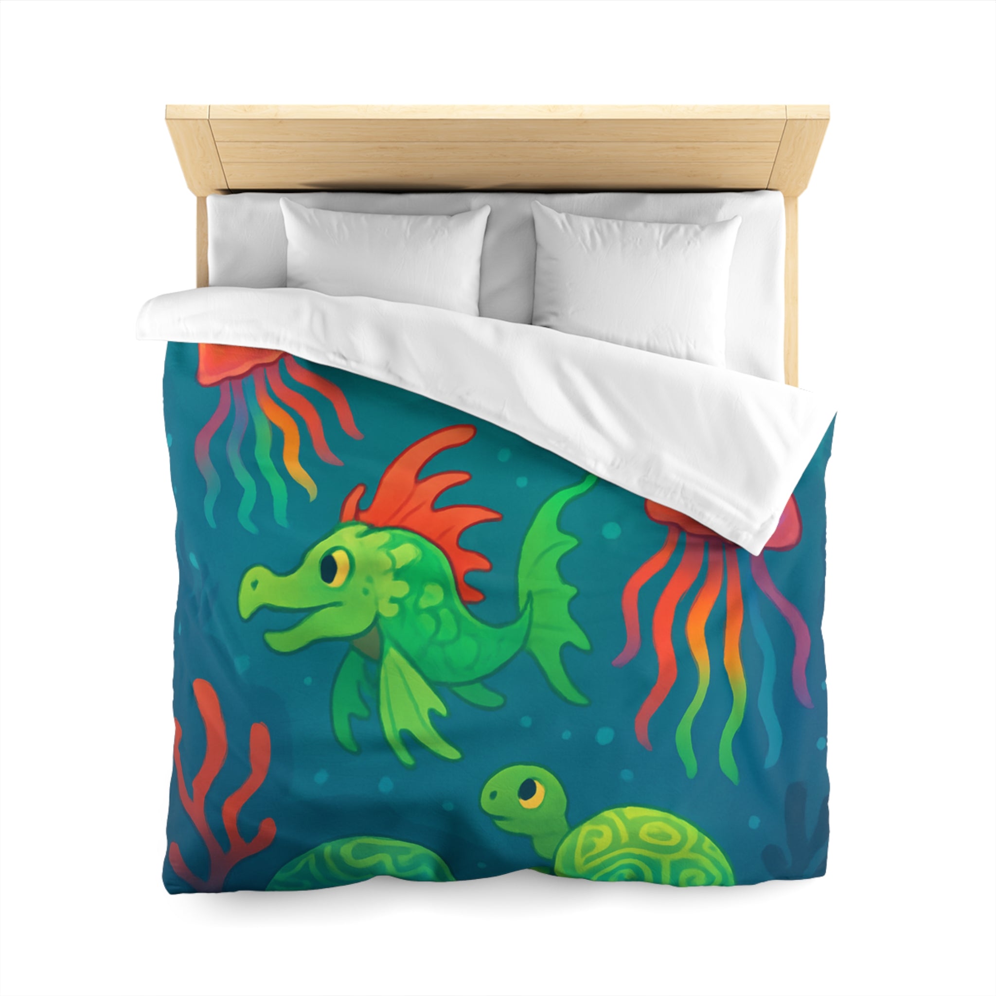 Housse de Couette Microfibre Illustration Unique Design Moderne Décoration Intérieure Raffinée