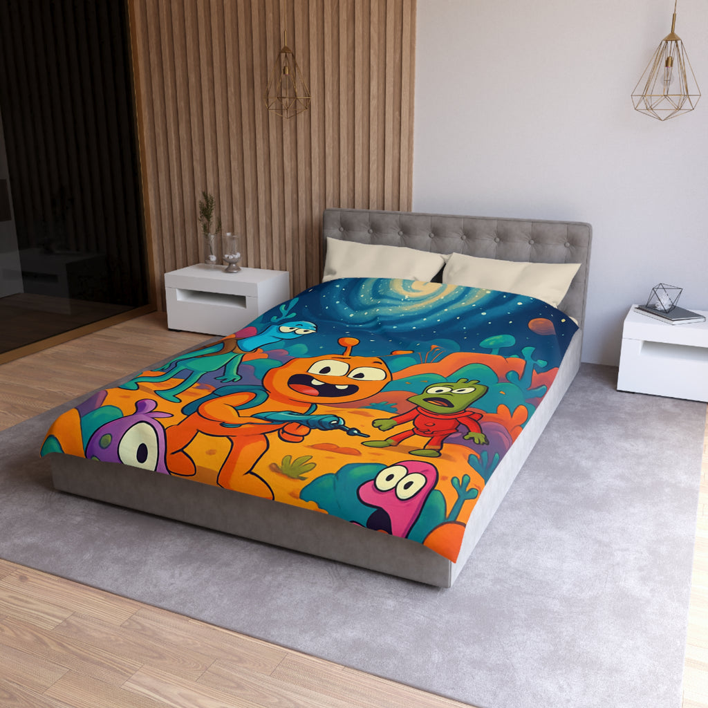 Housse de Couette Microfibre Design Artistique Moderne Décoration Chambre Confort Premium