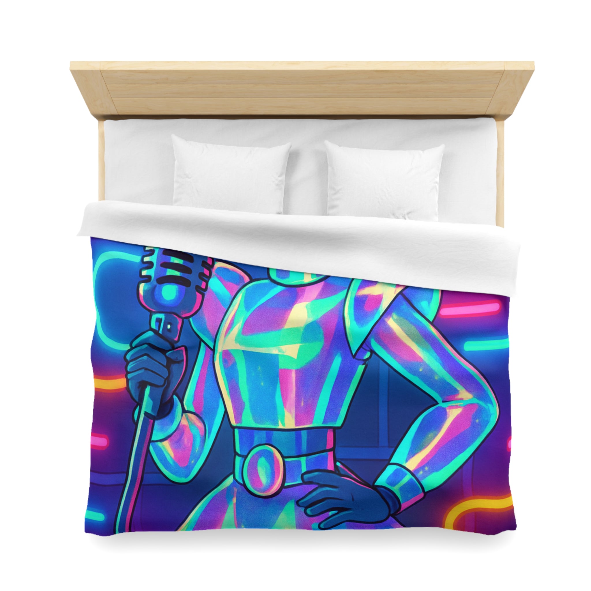 Housse de Couette Microfibre Design Artistique Moderne Décoration Chambre Confort Premium