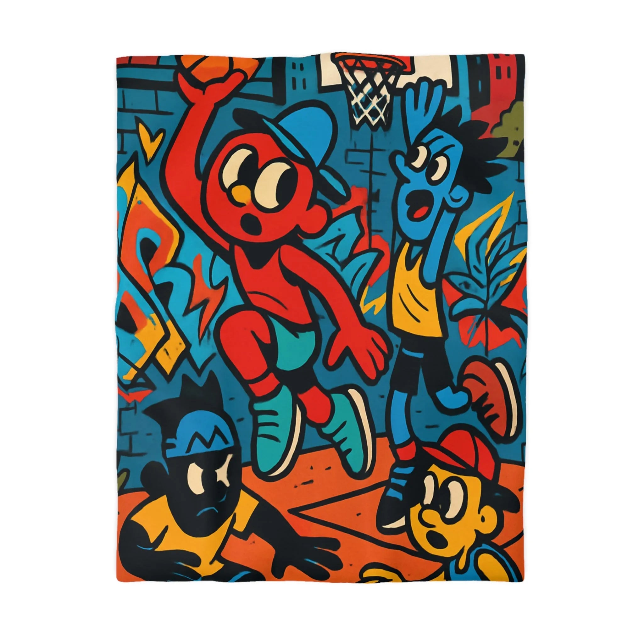 Housse de Couette Microfibre Art Graphique Contemporain Style Décoratif Chambre Tendance