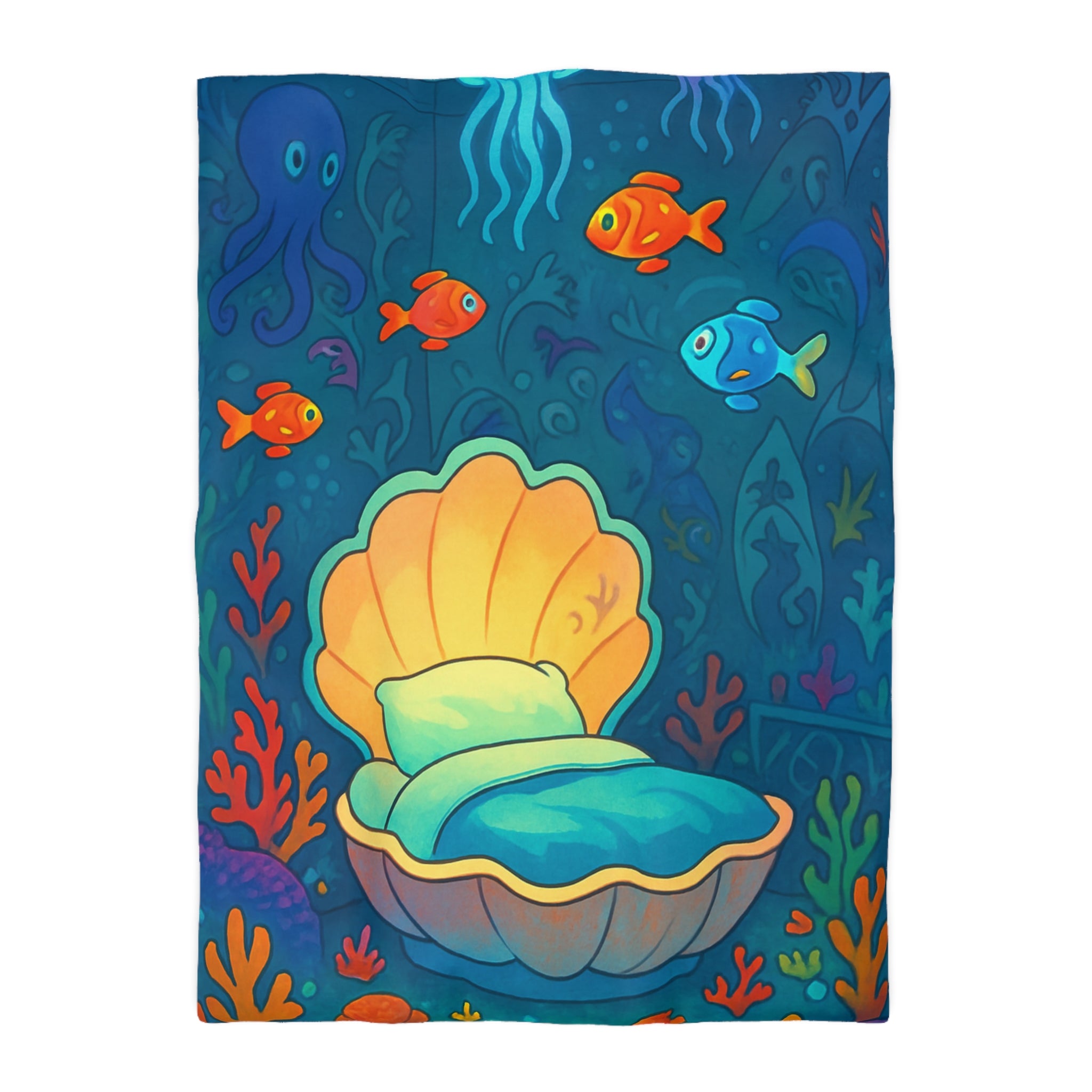 Plongée onirique sous-marine : Univers enchanteur pour chambre à coucher style marin