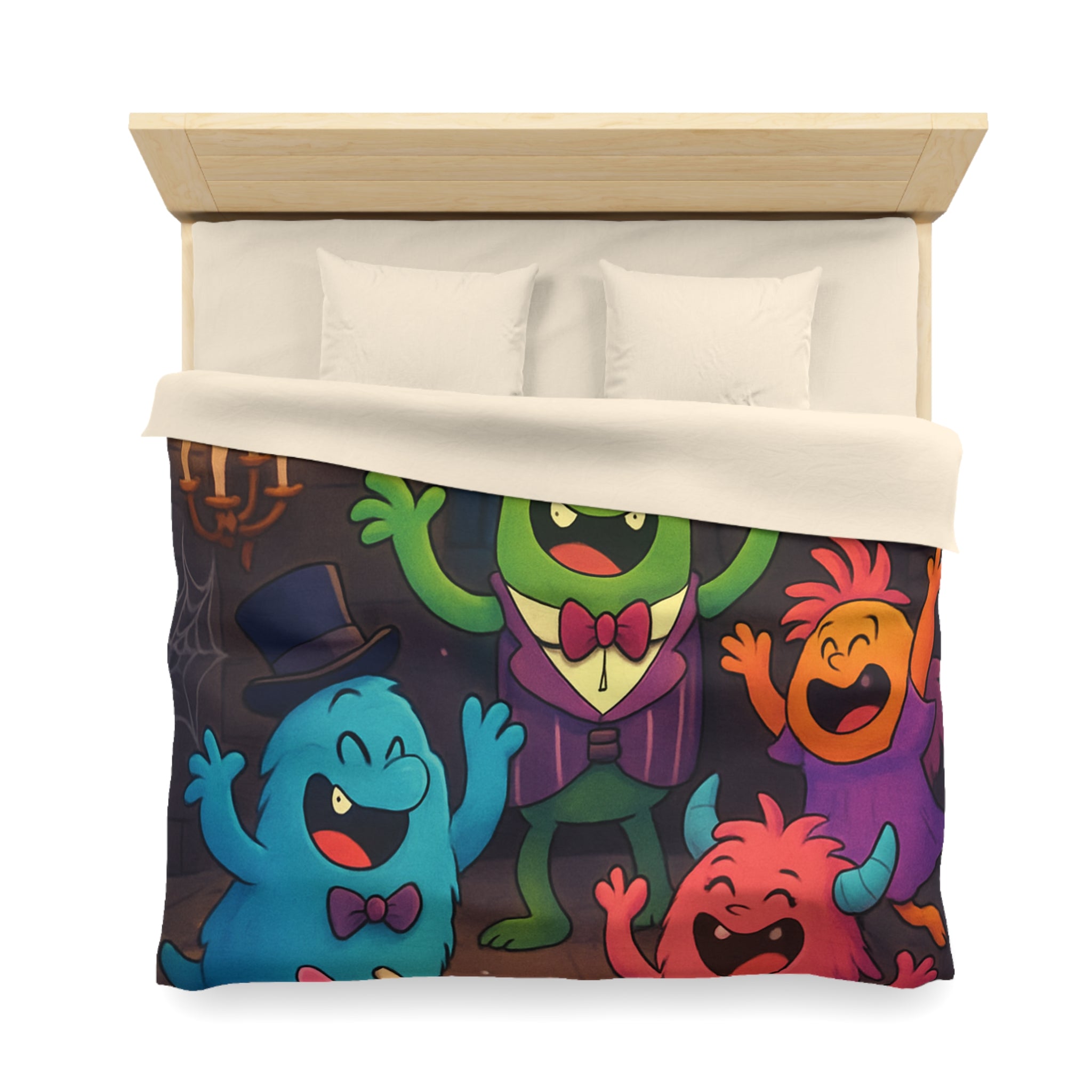 Housse de Couette Microfibre Design Artistique Moderne Décoration Chambre Confort Premium