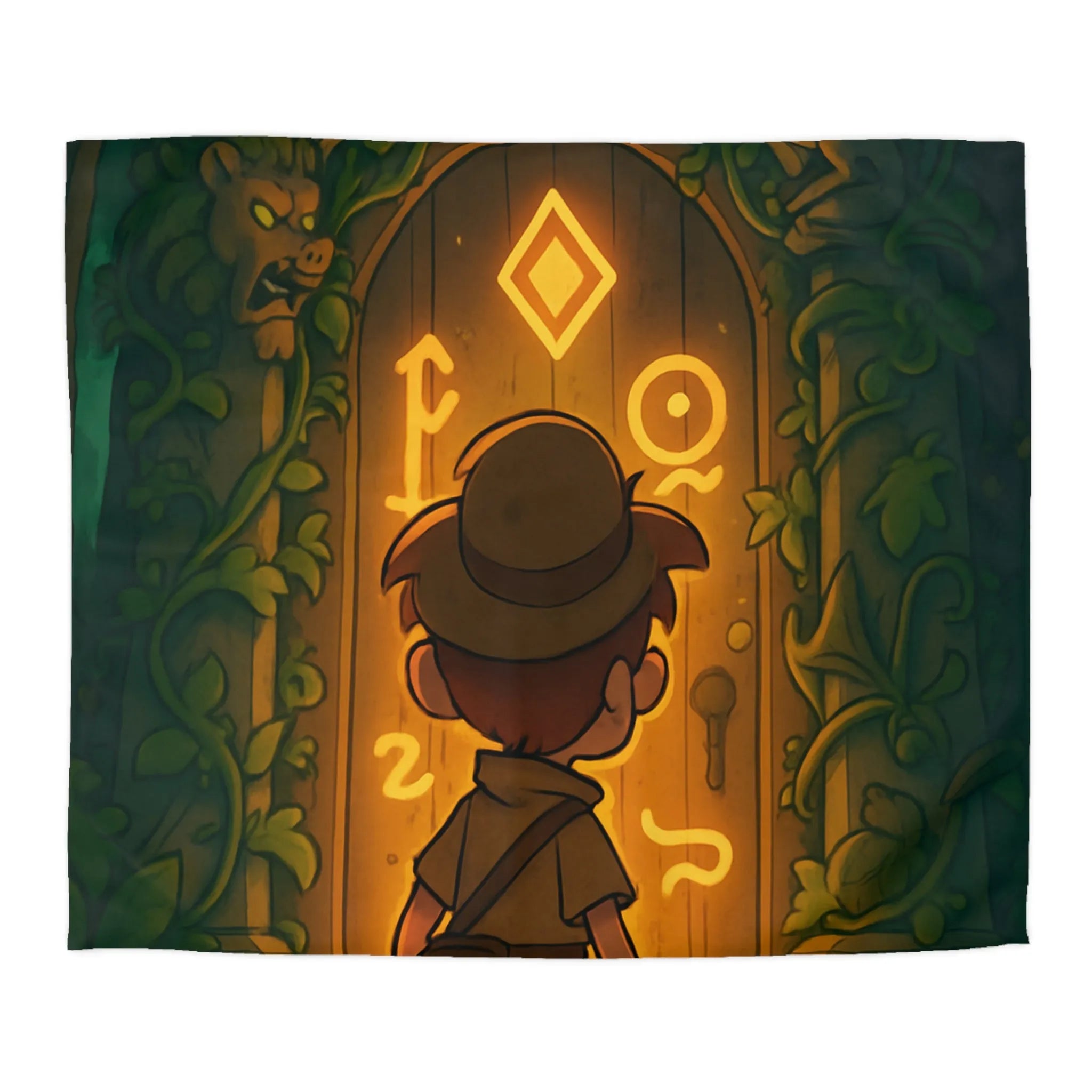 Explorez l'univers enchanté avec cette housse de couette magique et mystérieuse pour enfants