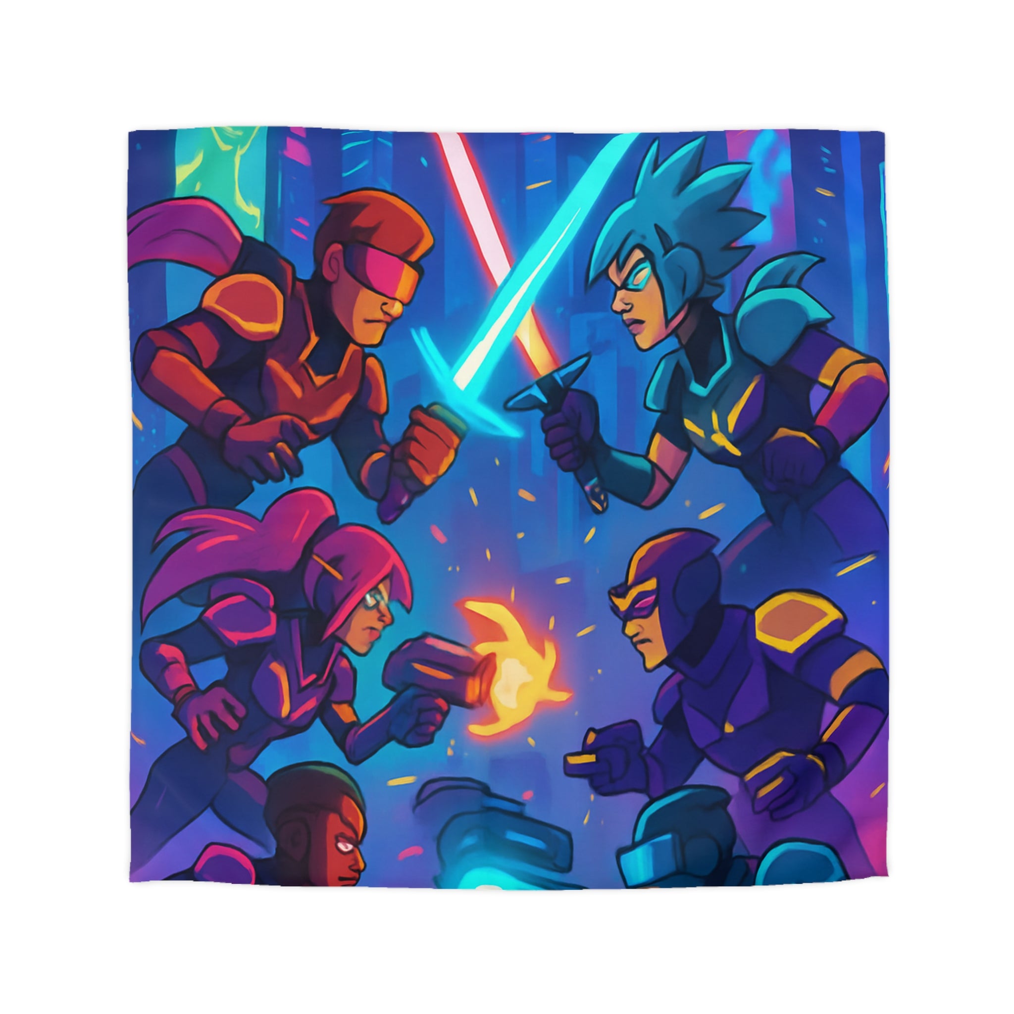 Housse de Couette Microfibre Motif Créatif Original Style Contemporain Chambre Élégante