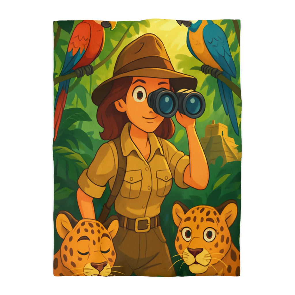 Exploration tropicale avec perroquets et jaguars dans la jungle luxuriante et mystérieuse