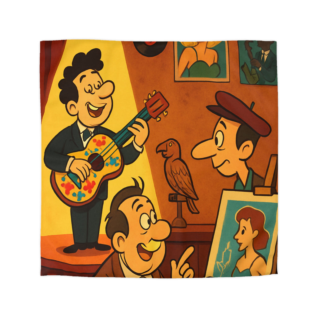 Housse de Couette Microfibre Illustration Unique Design Moderne Décoration Intérieure Raffinée