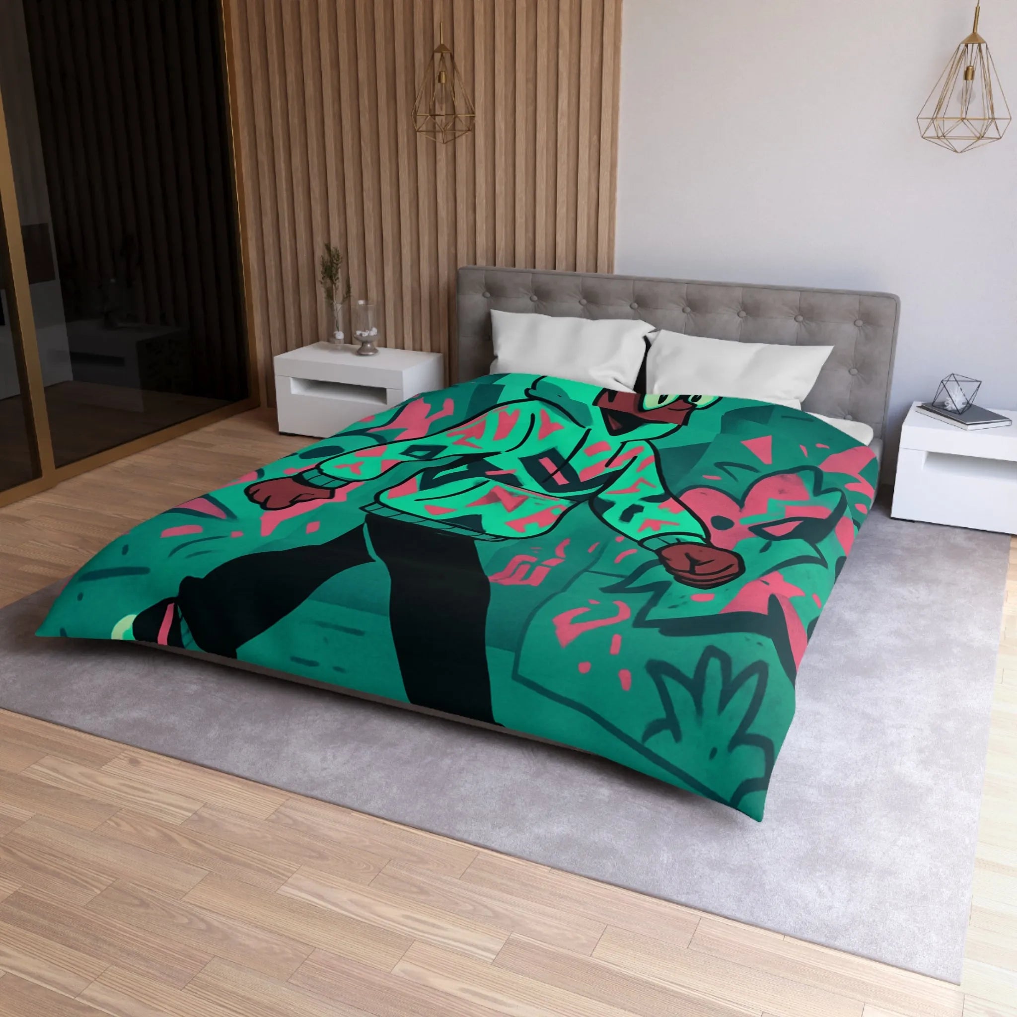 Housse de Couette Microfibre Création Artistique Moderne Design Exclusif Décoration Chambre