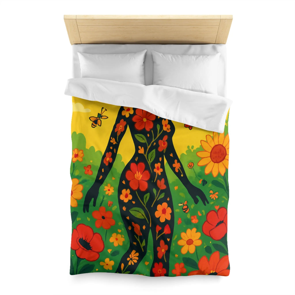 Housse de Couette Microfibre Art Graphique Contemporain Style Décoratif Chambre Tendance