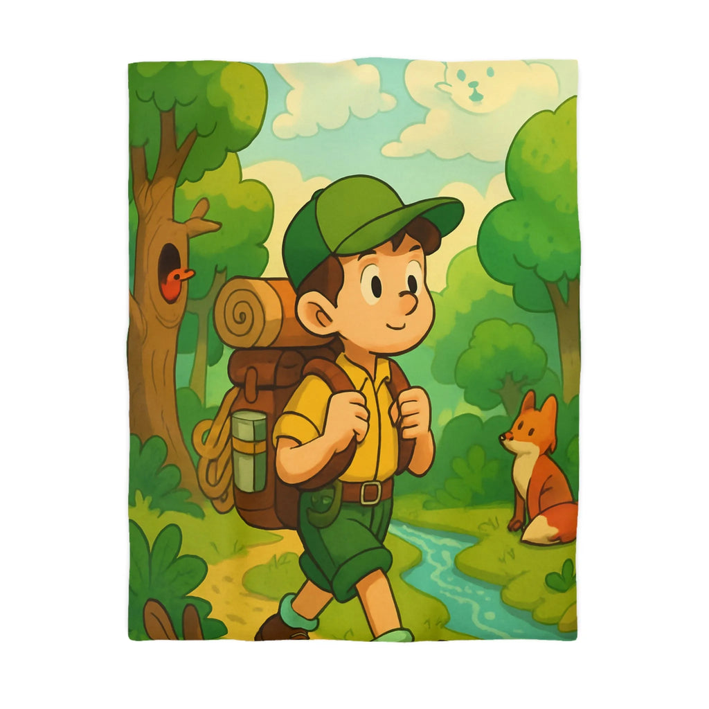 Housse de Couette Enfant Forêt Aventure Animaux Ciel Rêveur Exploration Nature
