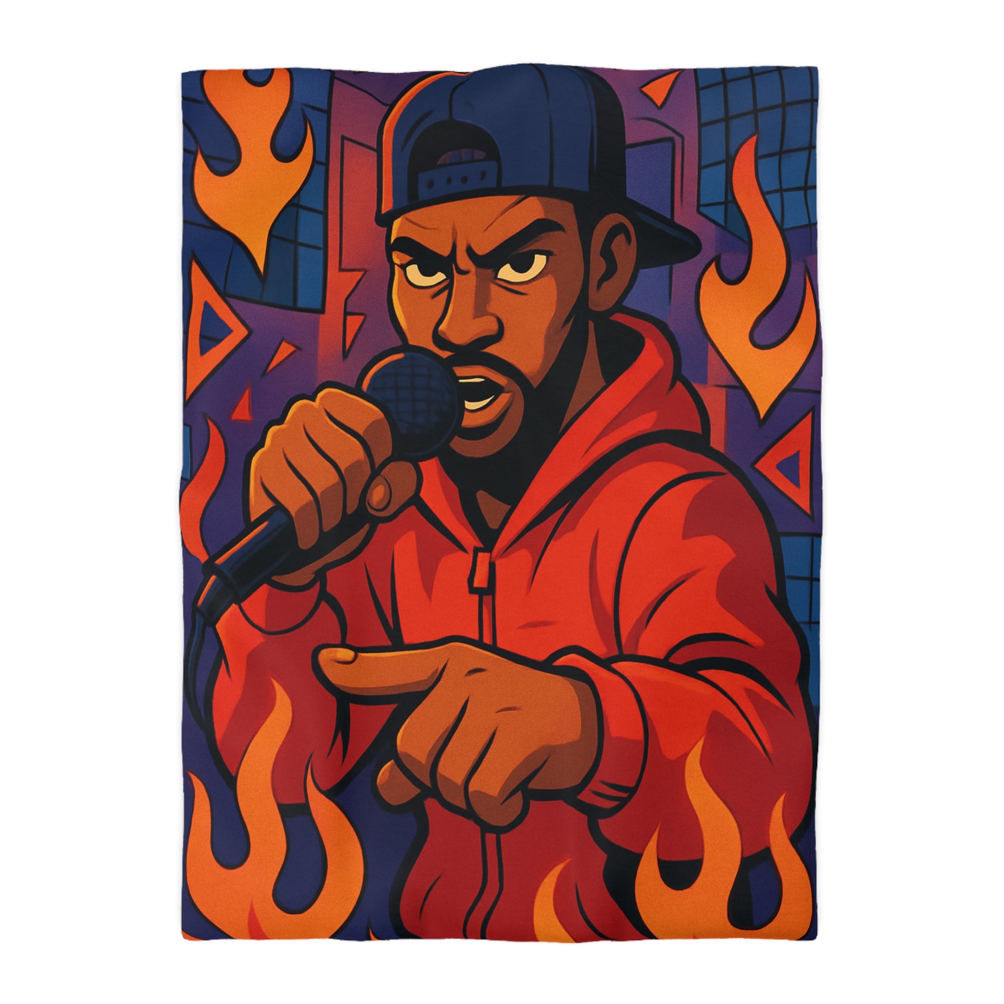 Housse de Couette Microfibre Motif Créatif Original Style Contemporain Chambre Élégante