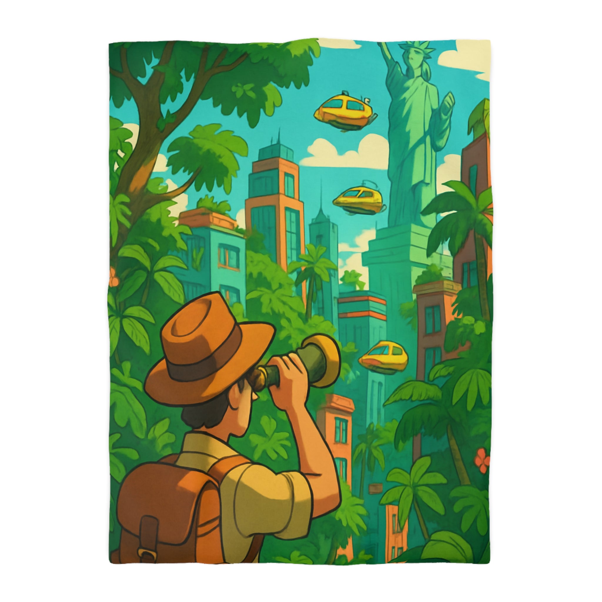 Housse de Couette Microfibre Motif Créatif Original Style Contemporain Chambre Élégante