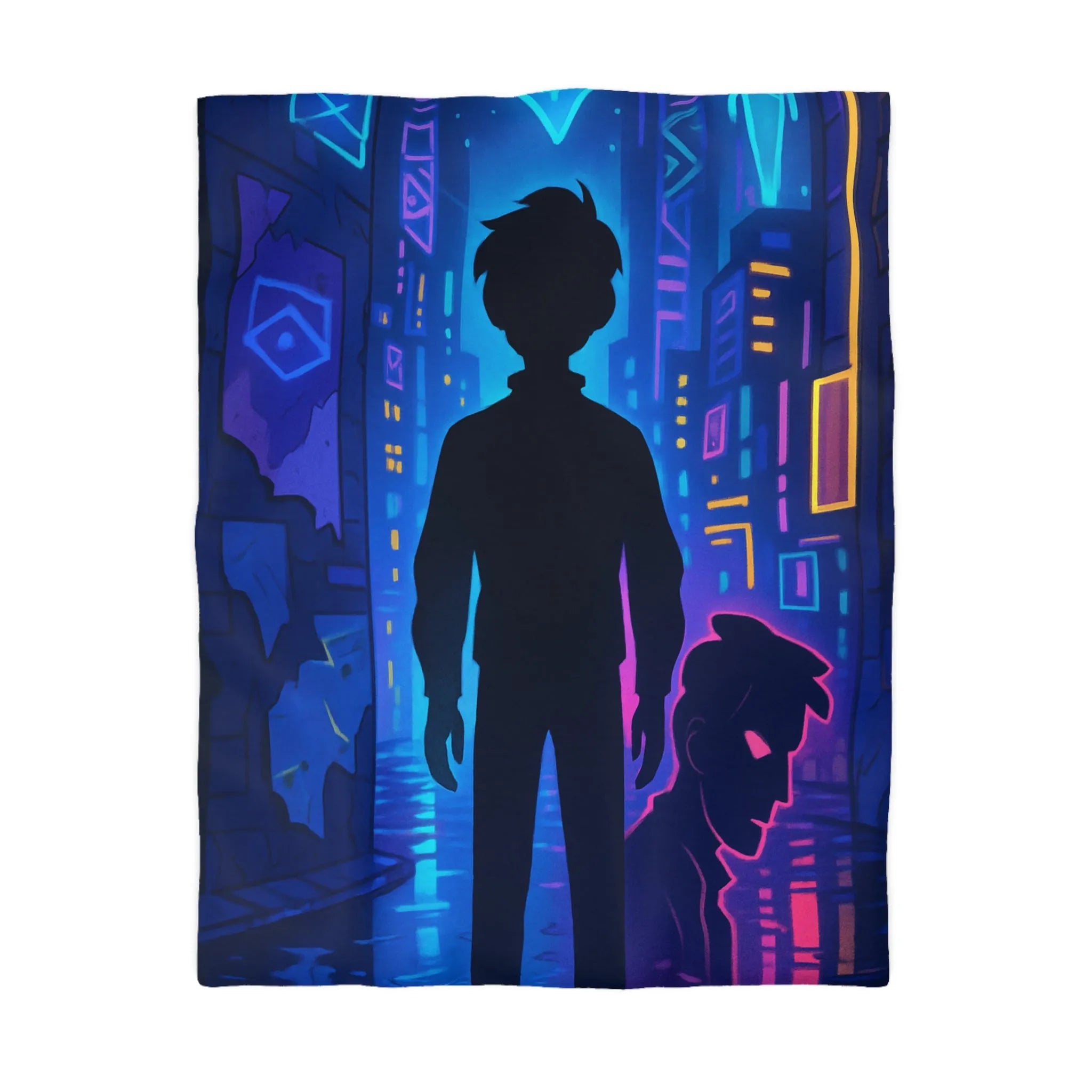 Housse de Couette Microfibre Art Graphique Contemporain Style Décoratif Chambre Tendance