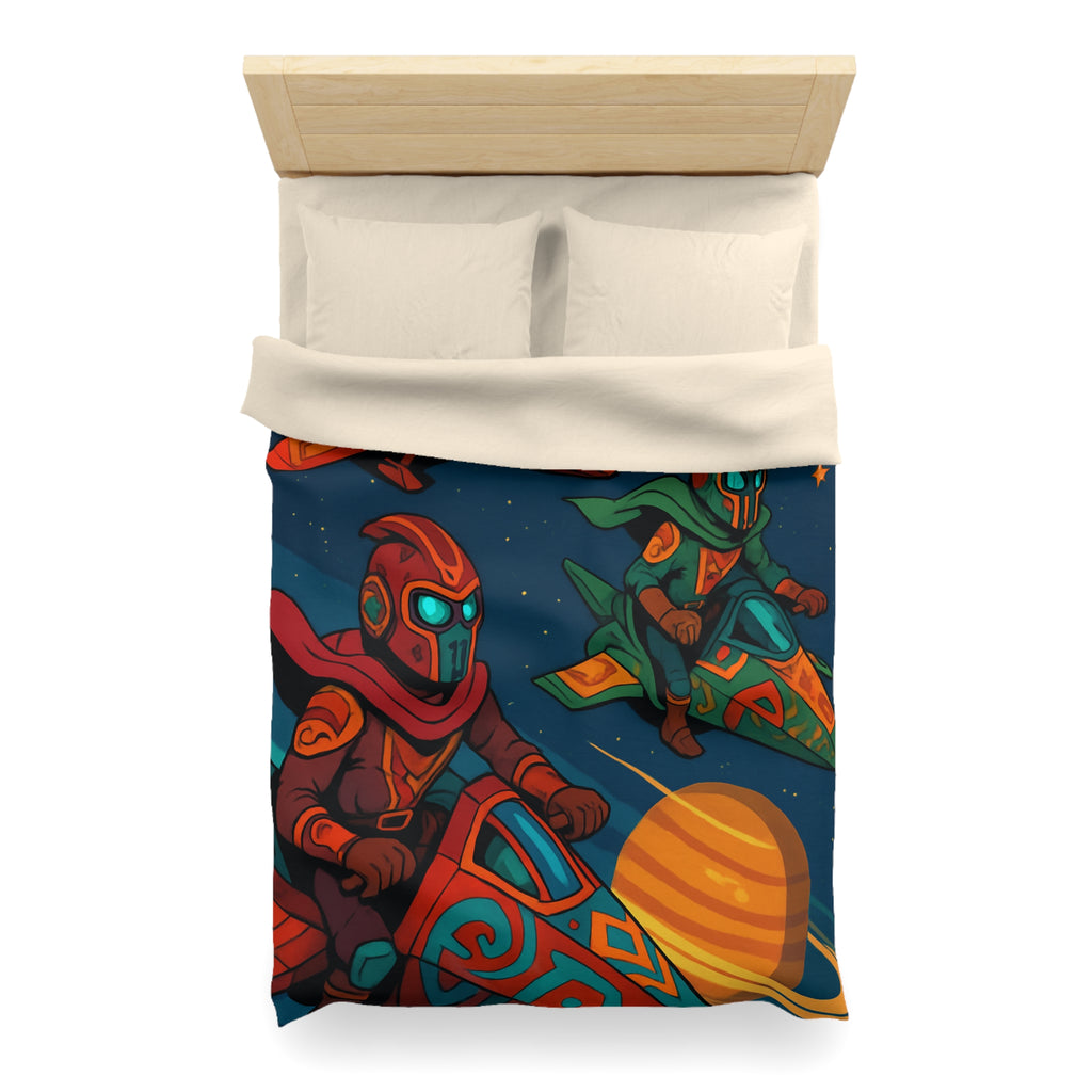 Housse de Couette Microfibre Motif Créatif Original Style Contemporain Chambre Élégante