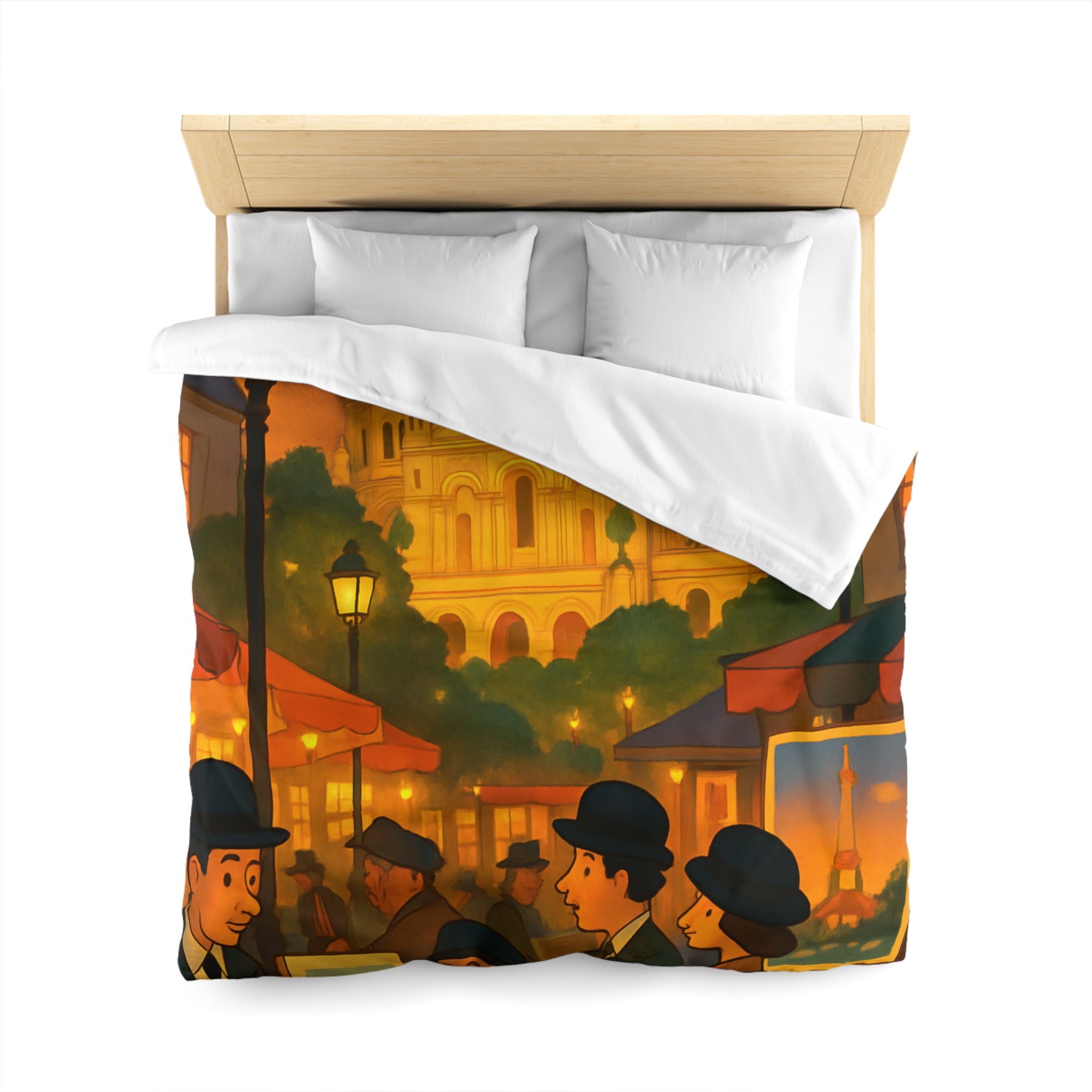 Housse de Couette Microfibre Illustration Unique Design Moderne Décoration Intérieure Raffinée