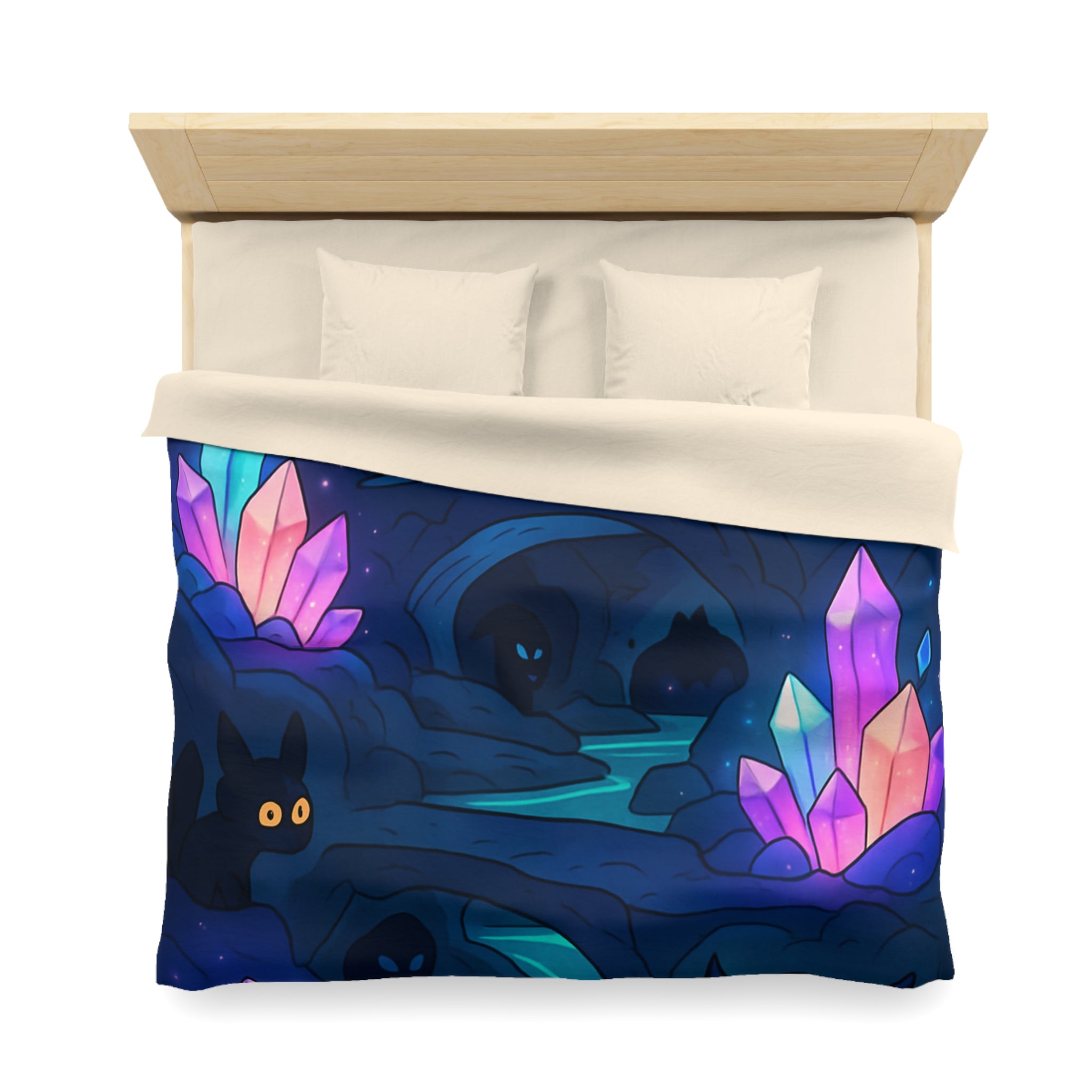 Housse de Couette Microfibre Motif Créatif Original Style Contemporain Chambre Élégante