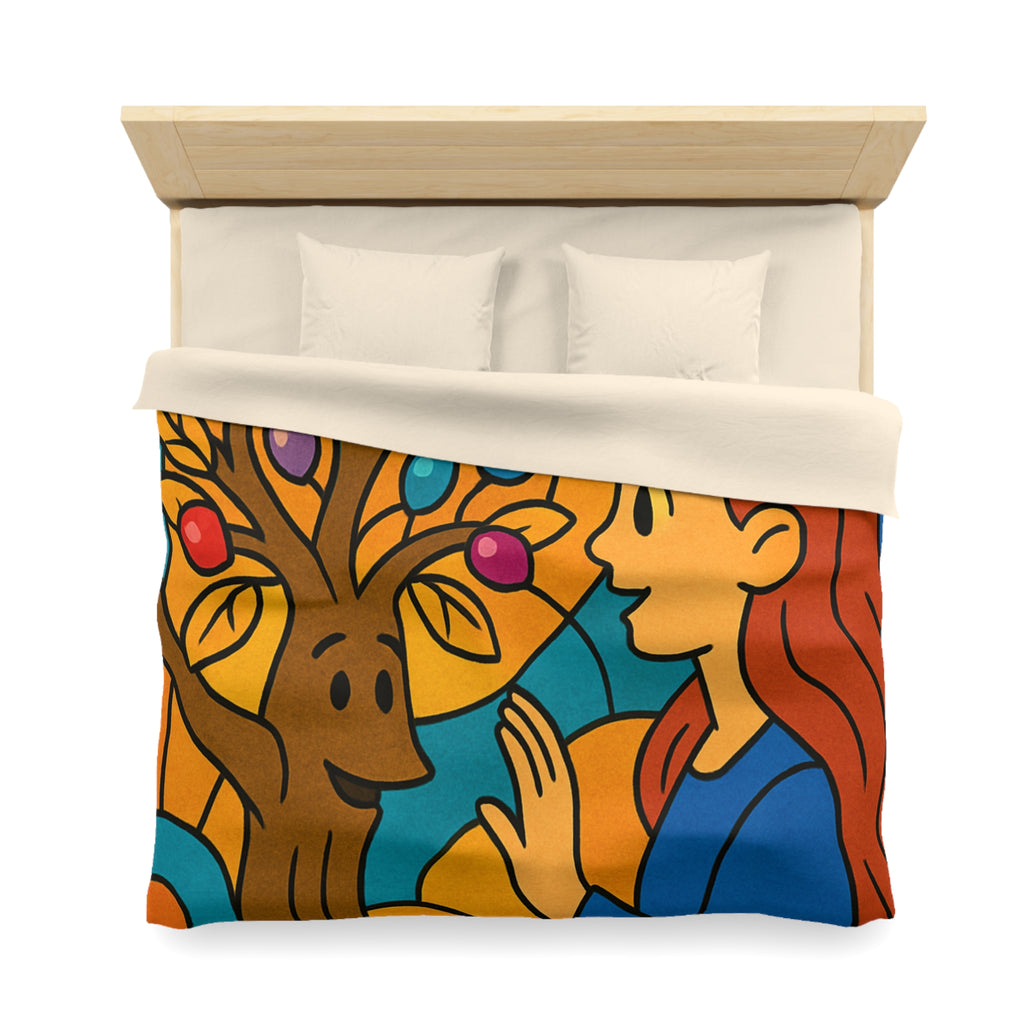 Housse de Couette Microfibre Illustration Unique Design Moderne Décoration Intérieure Raffinée