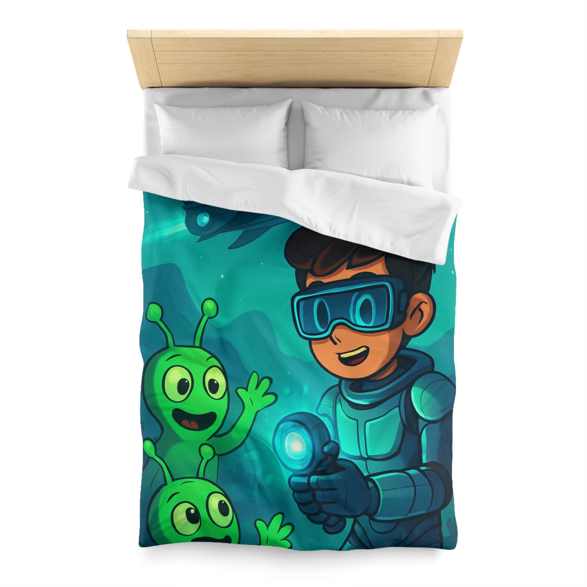 Housse de Couette Microfibre Design Artistique Moderne Décoration Chambre Confort Premium