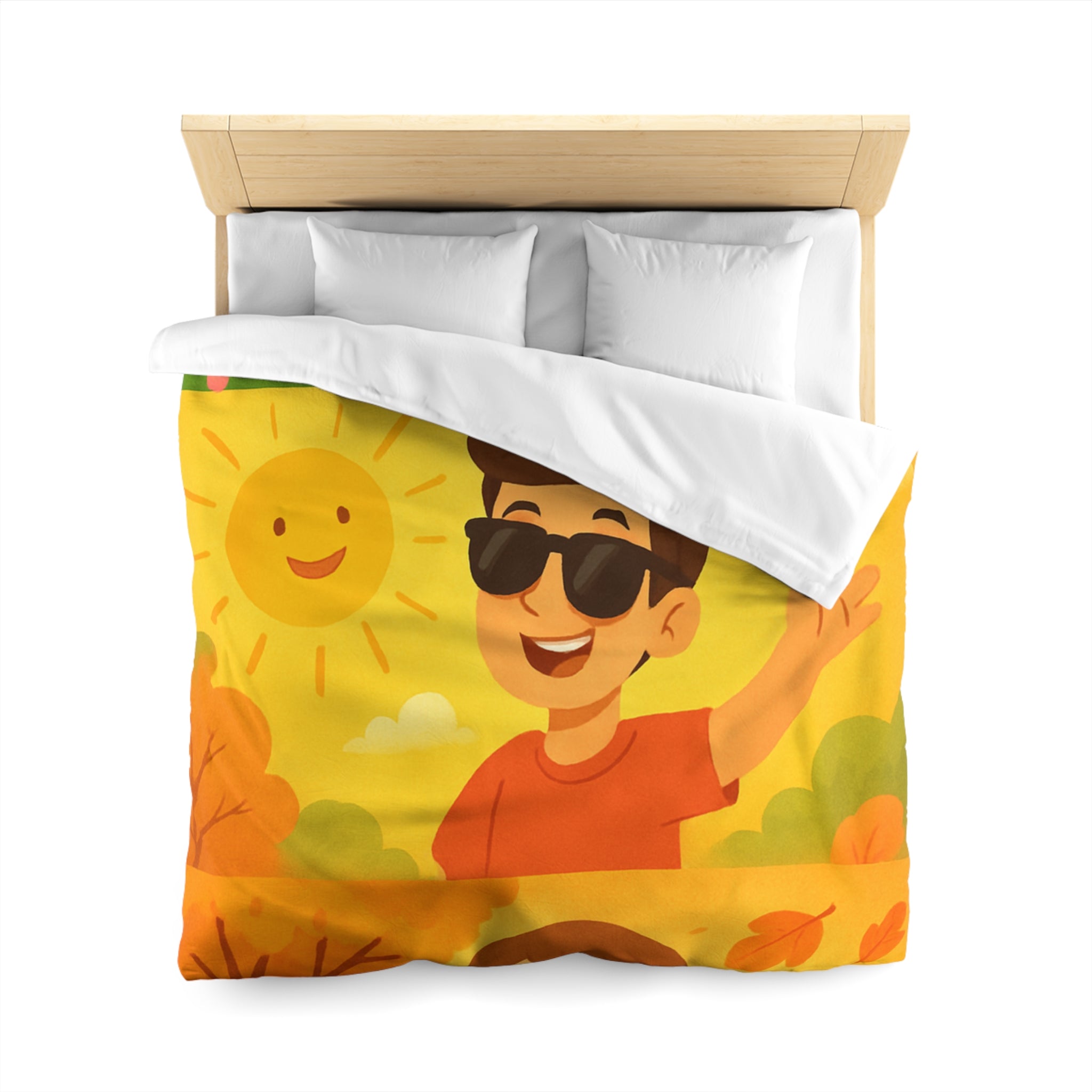 Housse de Couette Microfibre Design Artistique Moderne Décoration Chambre Confort Premium