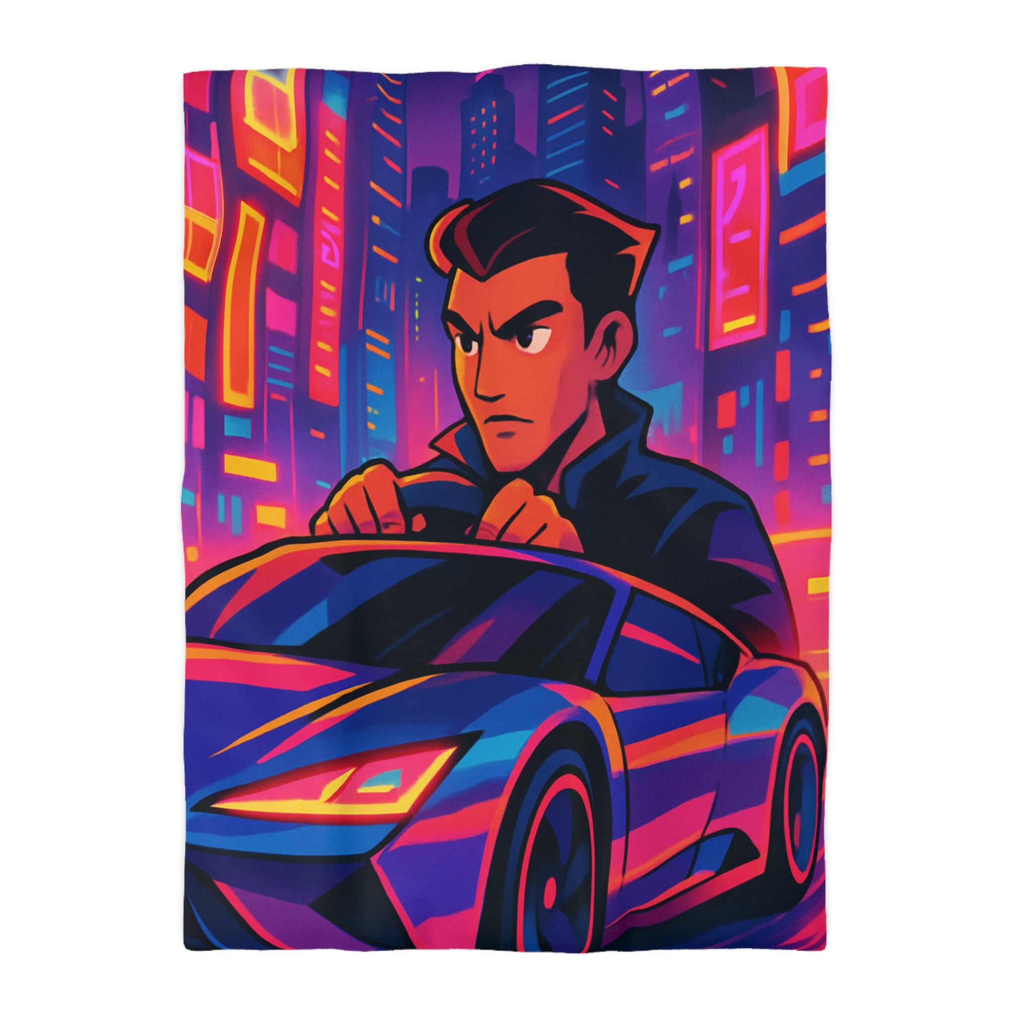 Housse de Couette Microfibre Design Artistique Moderne Décoration Chambre Confort Premium