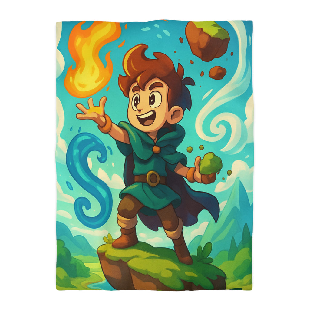 Housse de Couette Microfibre Motif Créatif Original Style Contemporain Chambre Élégante