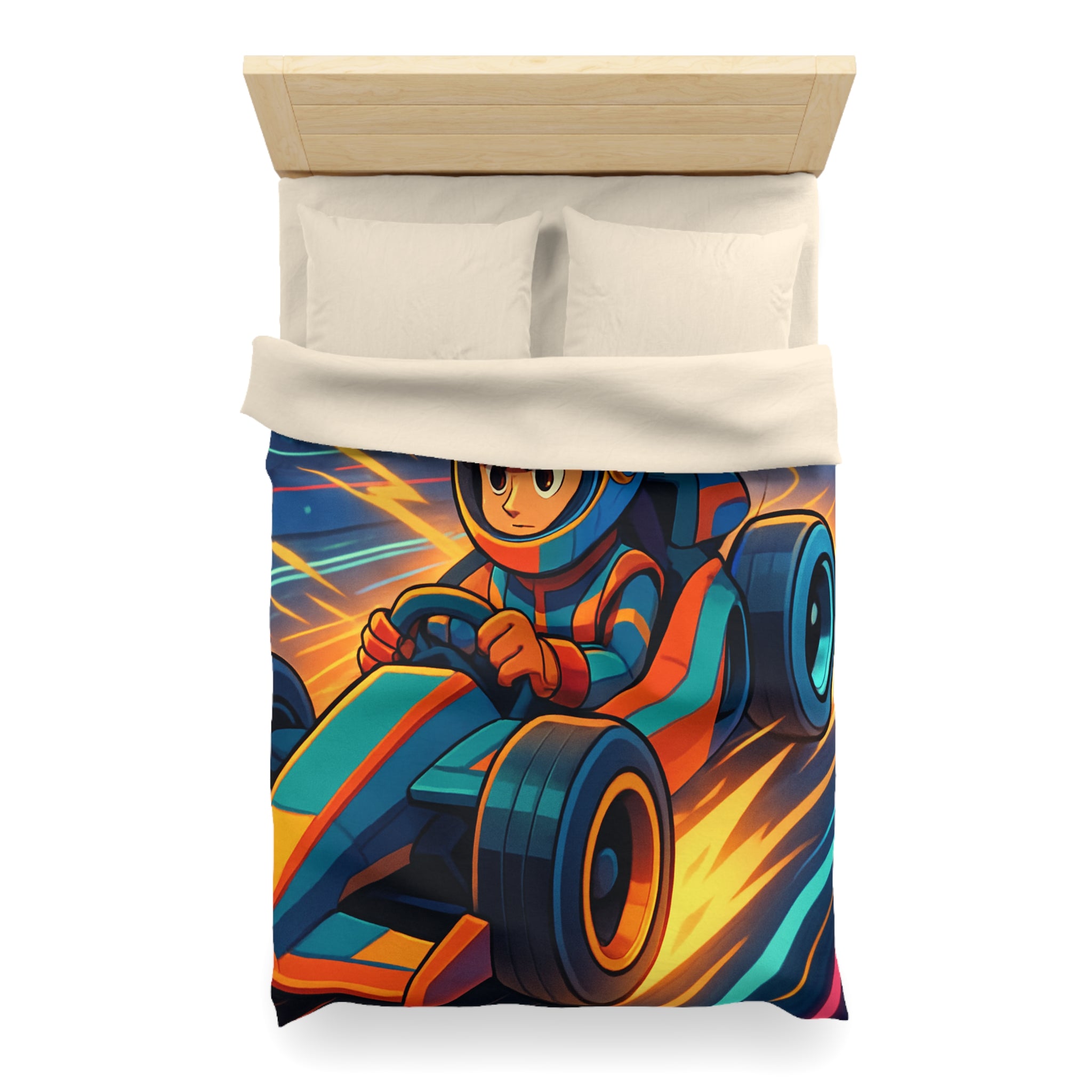 Housse de Couette Microfibre Motif Créatif Original Style Contemporain Chambre Élégante