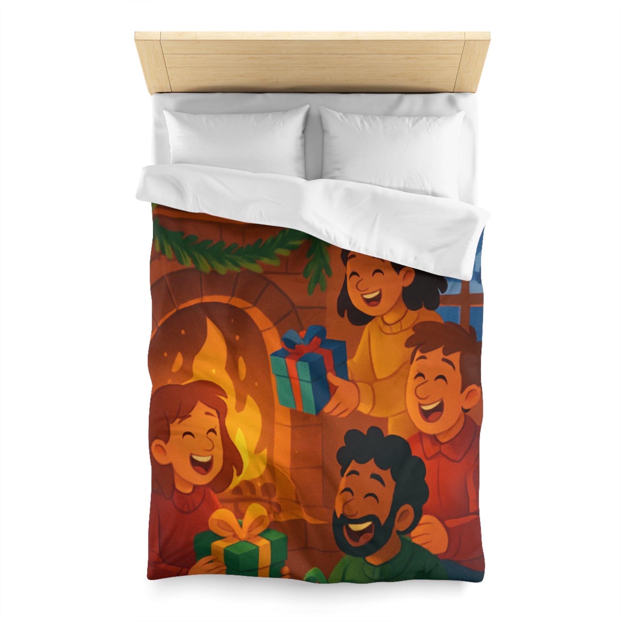 Housse de Couette Microfibre Motif Créatif Original Style Contemporain Chambre Élégante