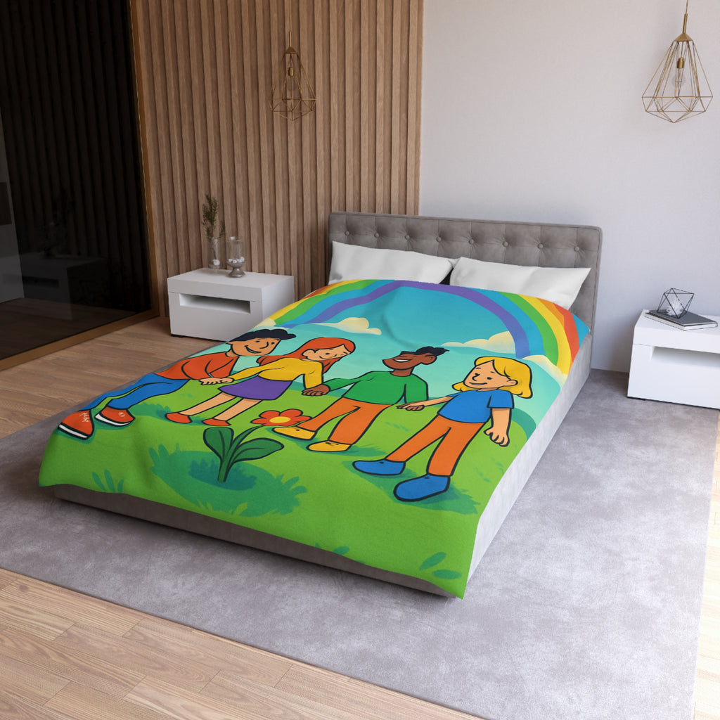 Housse de Couette Microfibre Illustration Unique Design Moderne Décoration Intérieure Raffinée