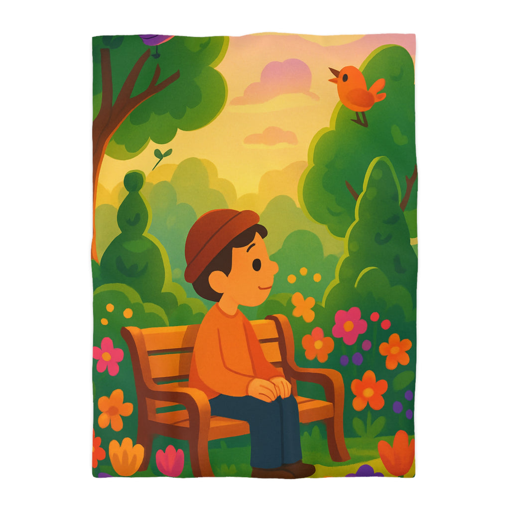 Housse de Couette Microfibre Design Artistique Moderne Décoration Chambre Confort Premium