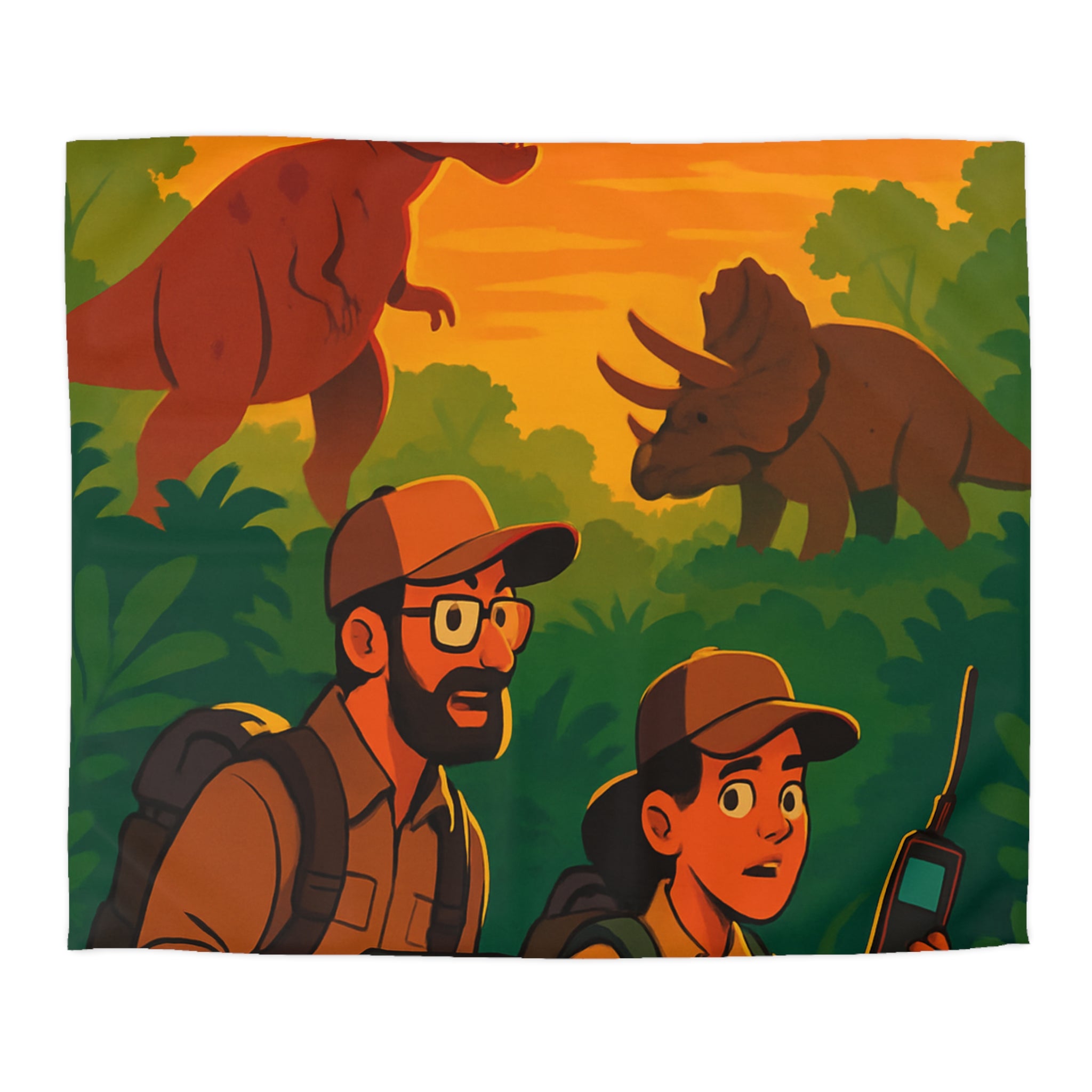 Housse de Couette Microfibre Illustration Unique Design Moderne Décoration Intérieure Raffinée