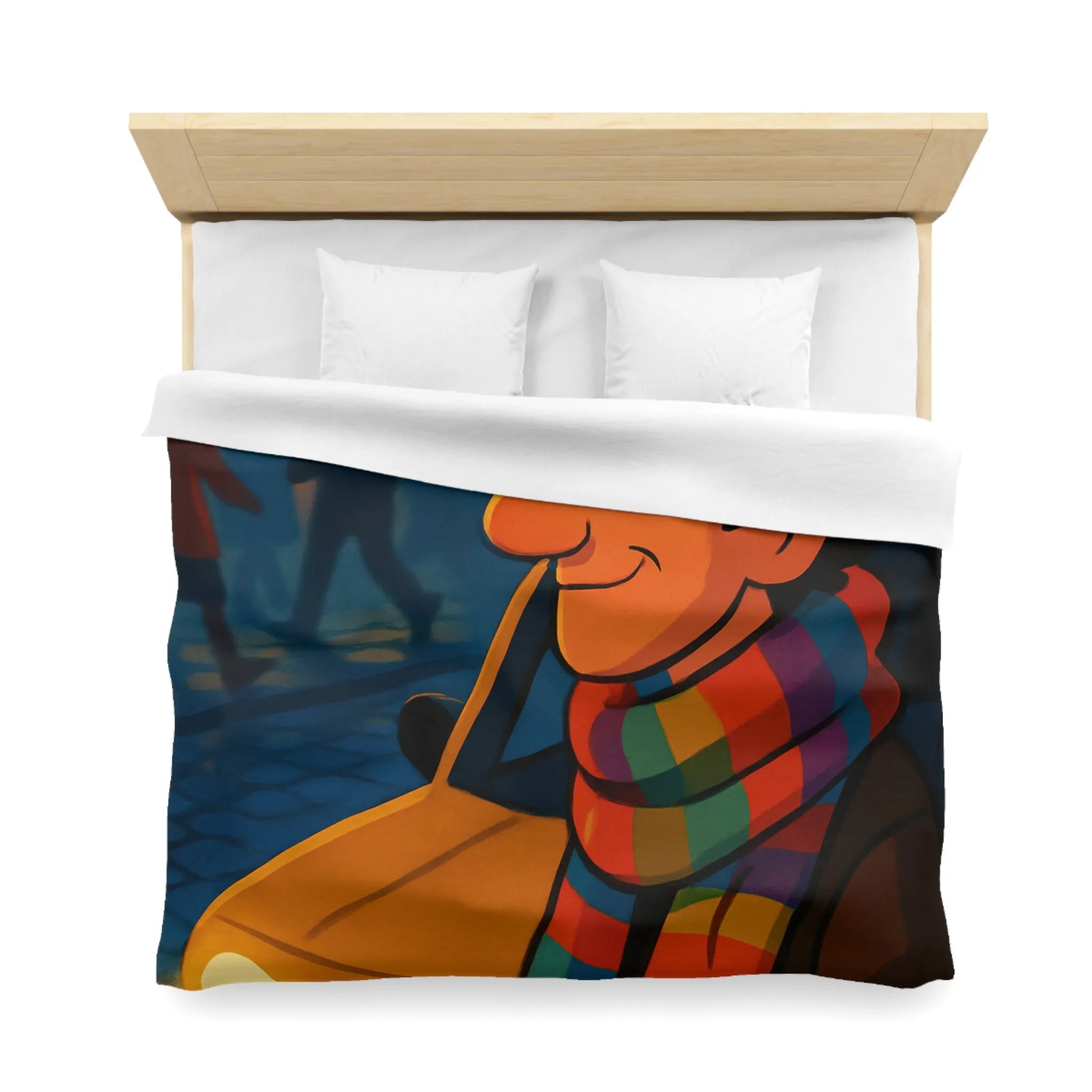 Housse de Couette Microfibre Art Graphique Contemporain Style Décoratif Chambre Tendance