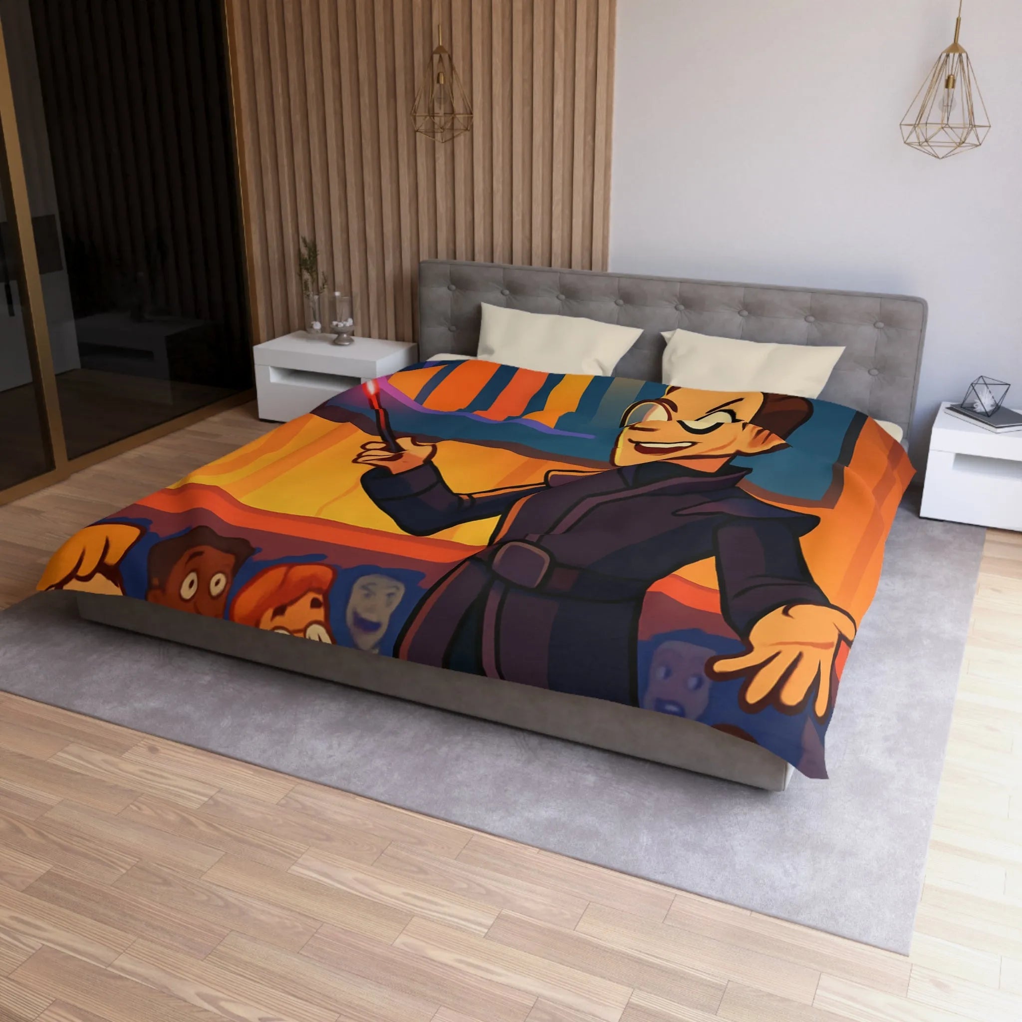 Housse de Couette Microfibre Création Artistique Moderne Design Exclusif Décoration Chambre