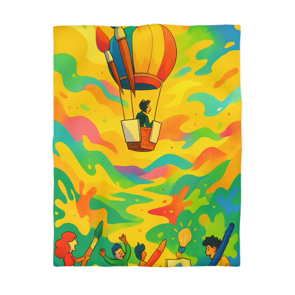 Housse de Couette Microfibre Design Artistique Moderne Décoration Chambre Confort Premium