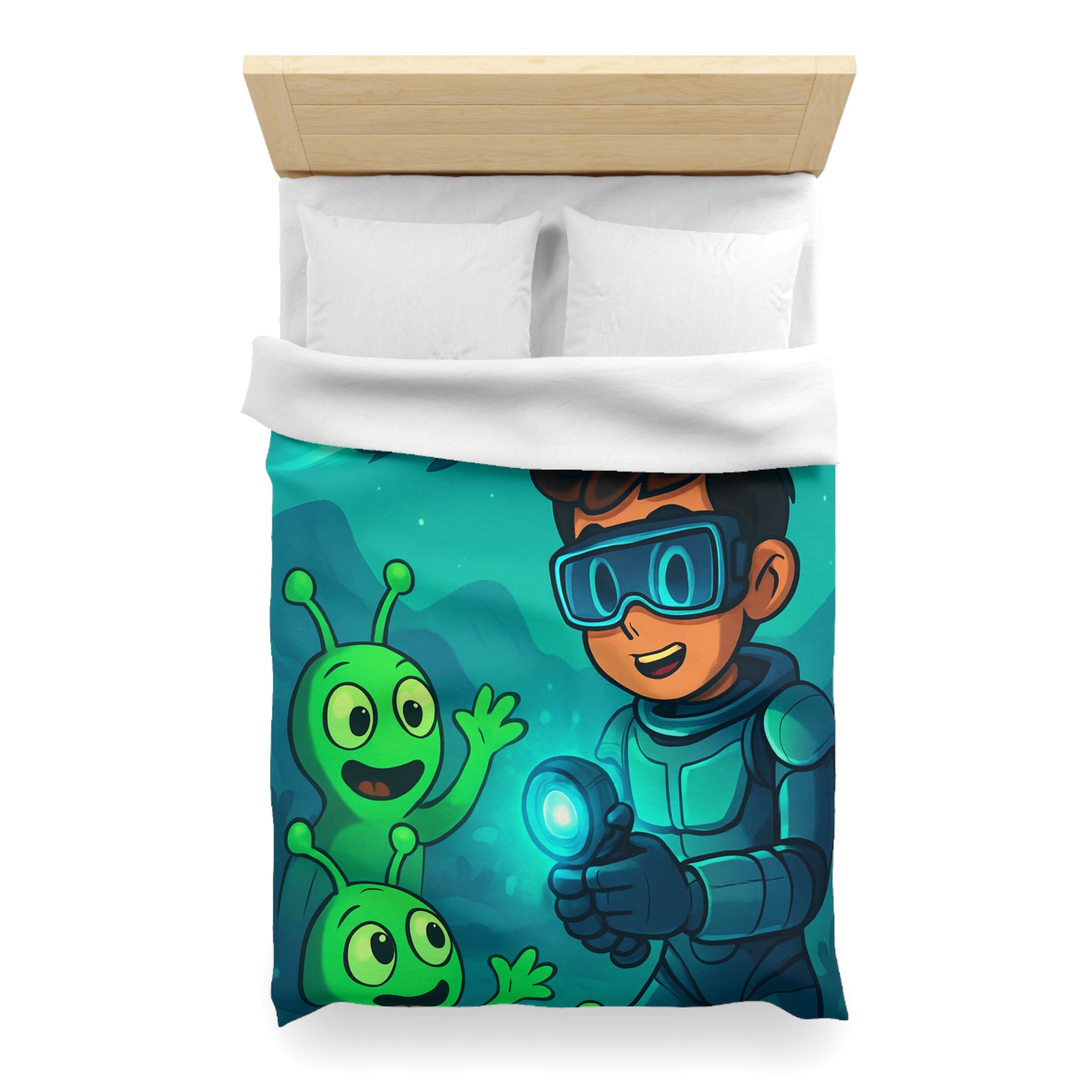 Housse de Couette Microfibre Design Artistique Moderne Décoration Chambre Confort Premium