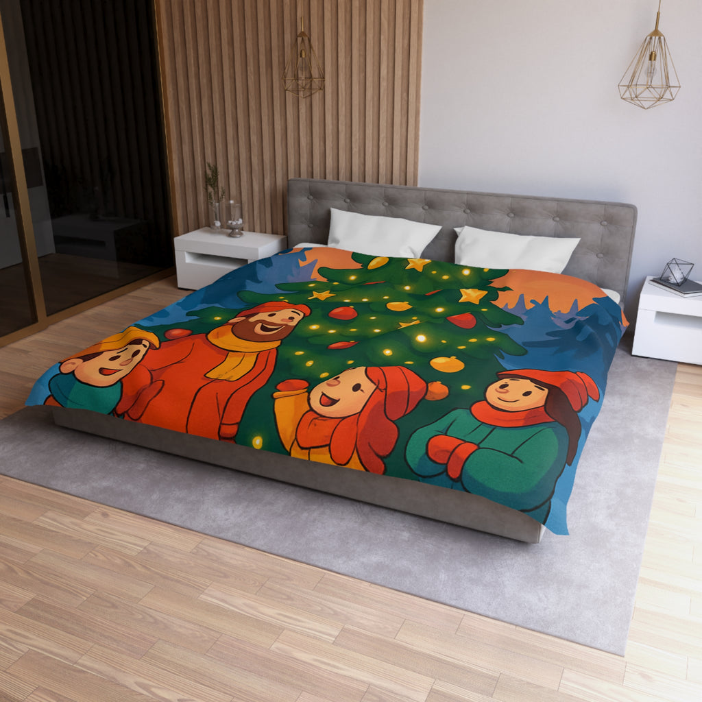 Housse de Couette Microfibre Illustration Unique Design Moderne Décoration Intérieure Raffinée