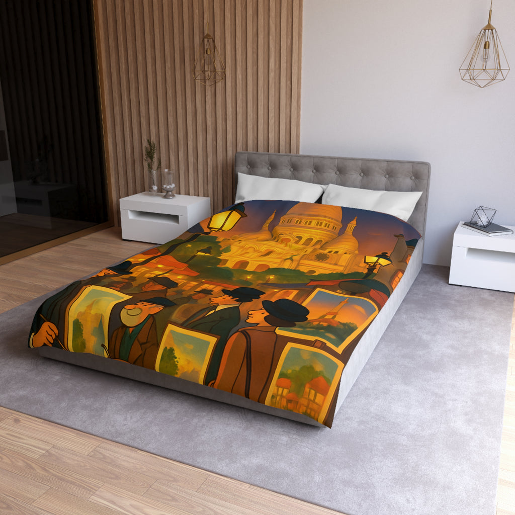 Housse de Couette Microfibre Illustration Unique Design Moderne Décoration Intérieure Raffinée