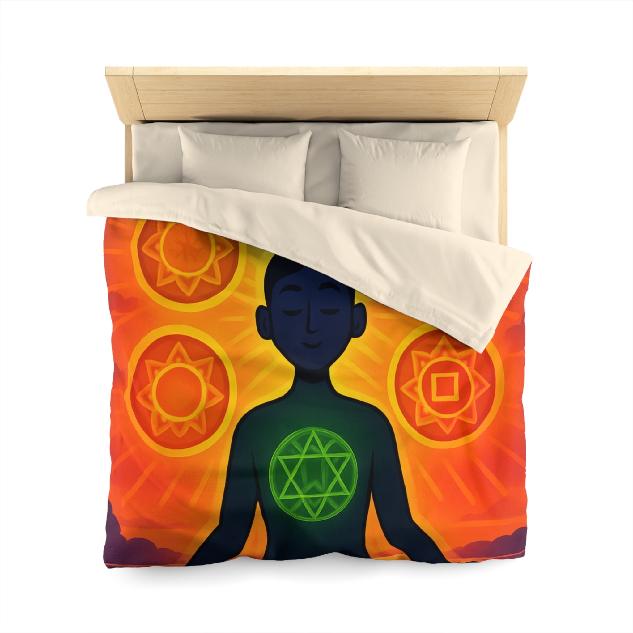 Housse de Couette Microfibre Design Artistique Moderne Décoration Chambre Confort Premium