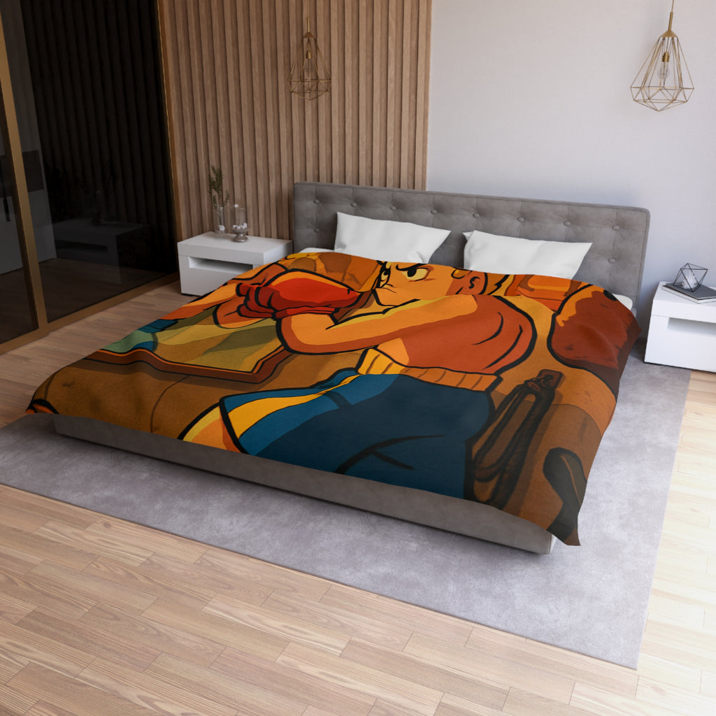 Housse de Couette Microfibre Design Artistique Moderne Décoration Chambre Confort Premium