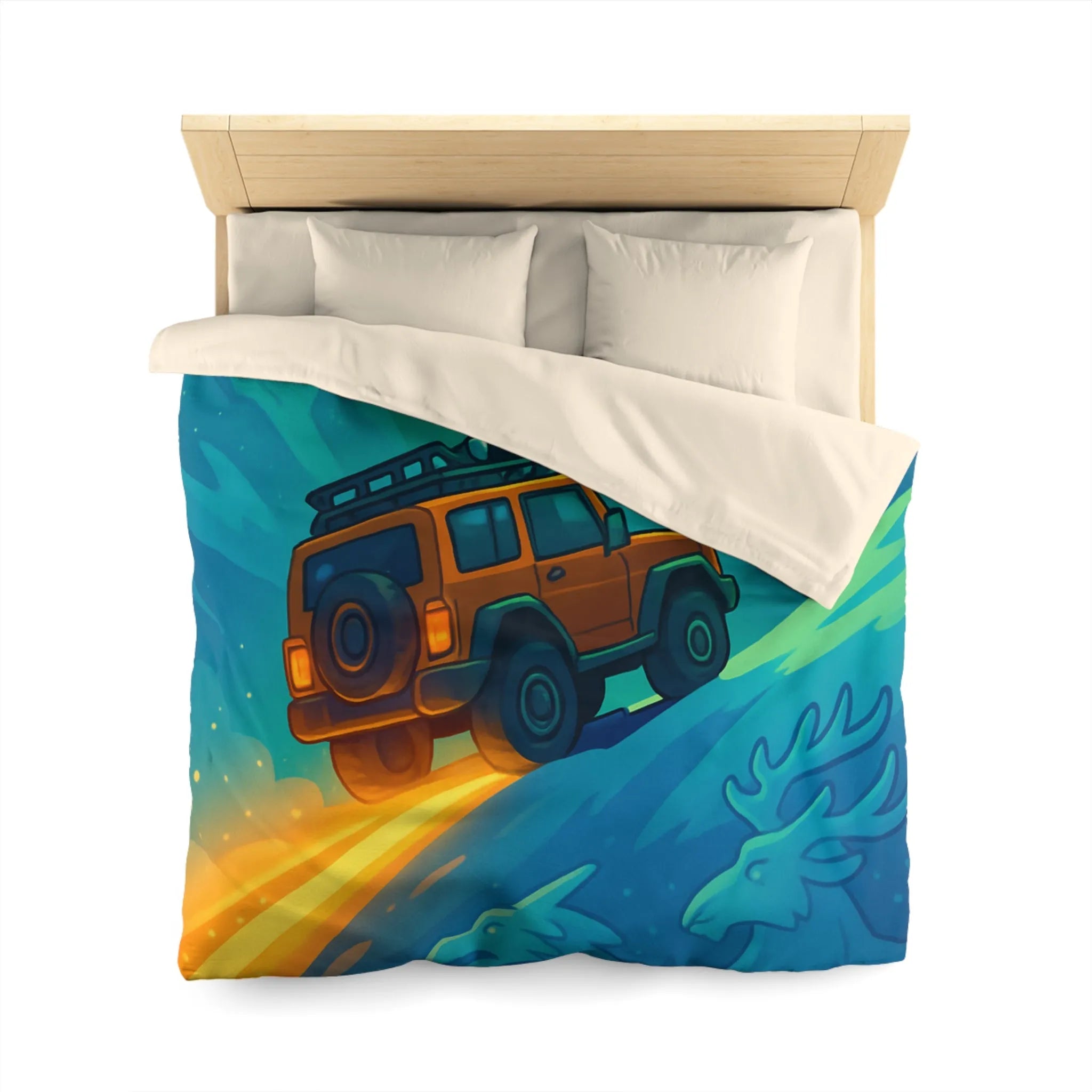 Aventure Hivernale Arctique avec Motifs Scandinaves et Aurores Boréales Scintillantes