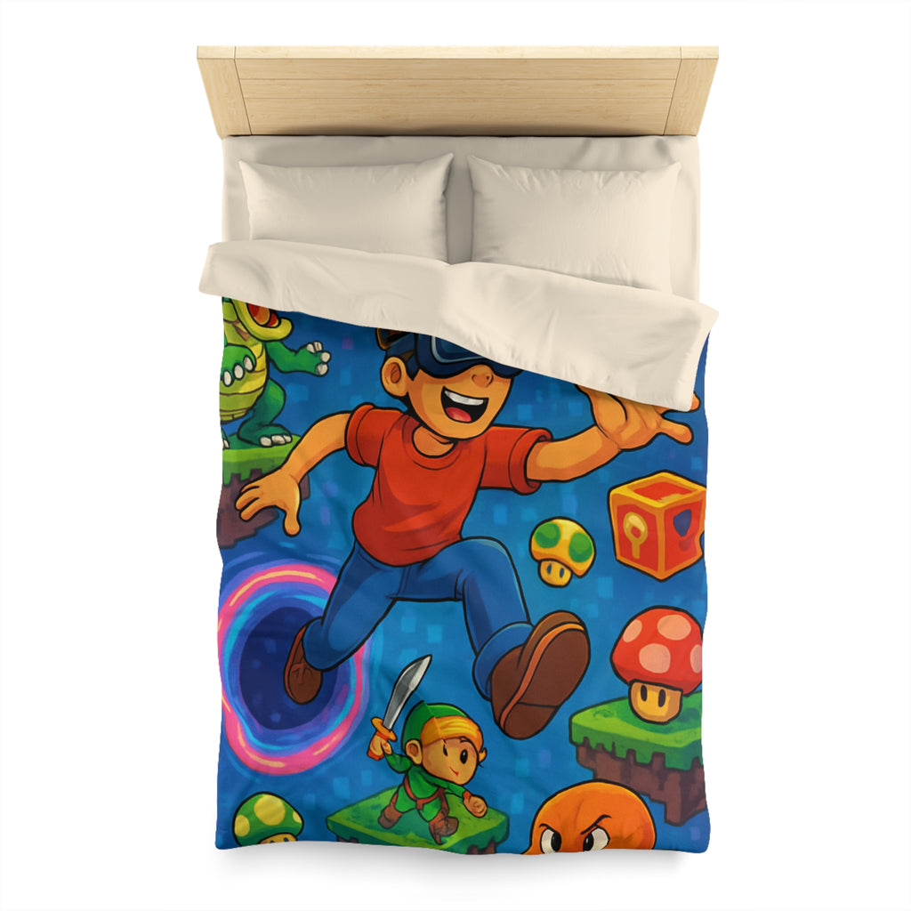 Housse de Couette Microfibre Illustration Unique Design Moderne Décoration Intérieure Raffinée