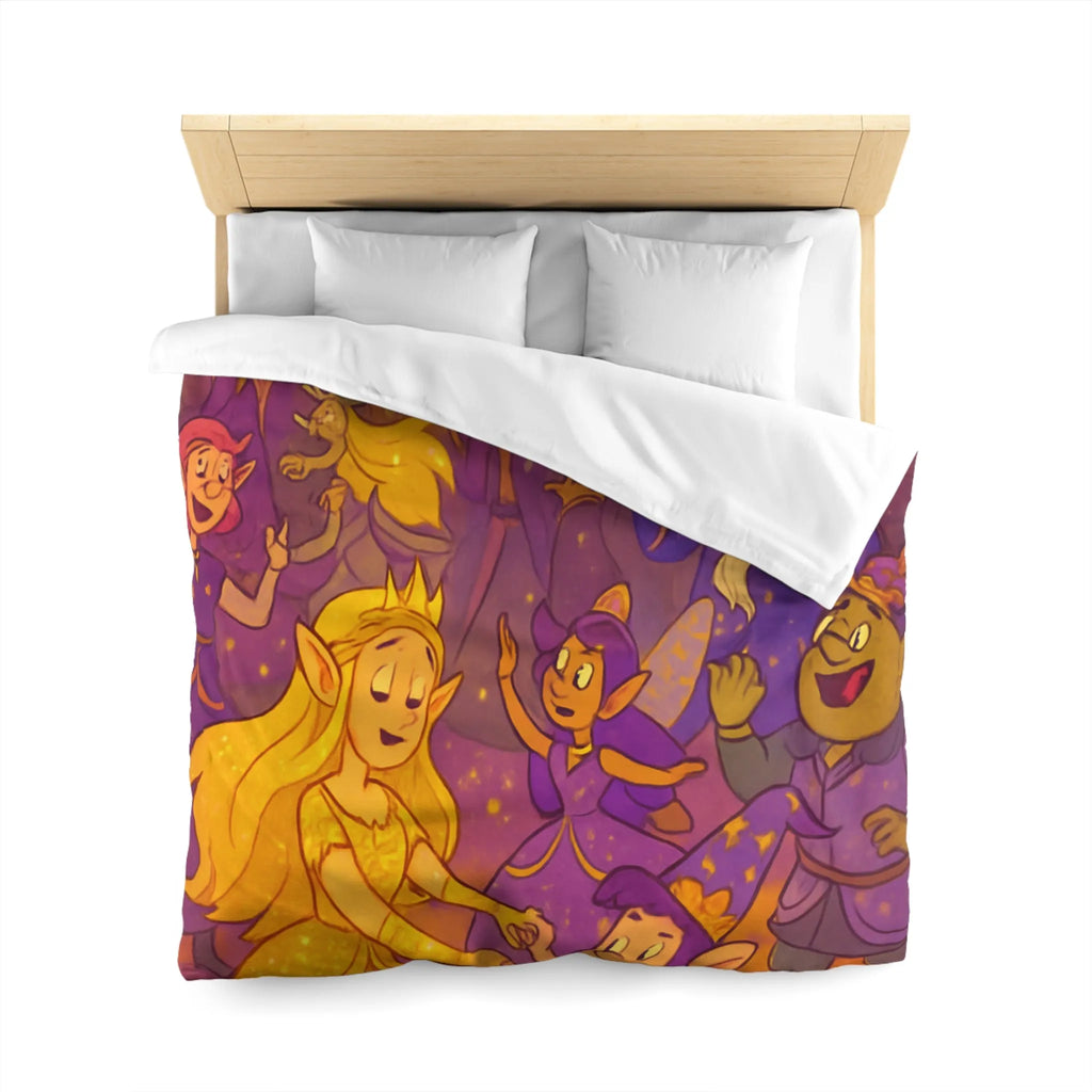 Housse de Couette Féerique avec Elfe dans une Scène de Fête Magique Enchantée