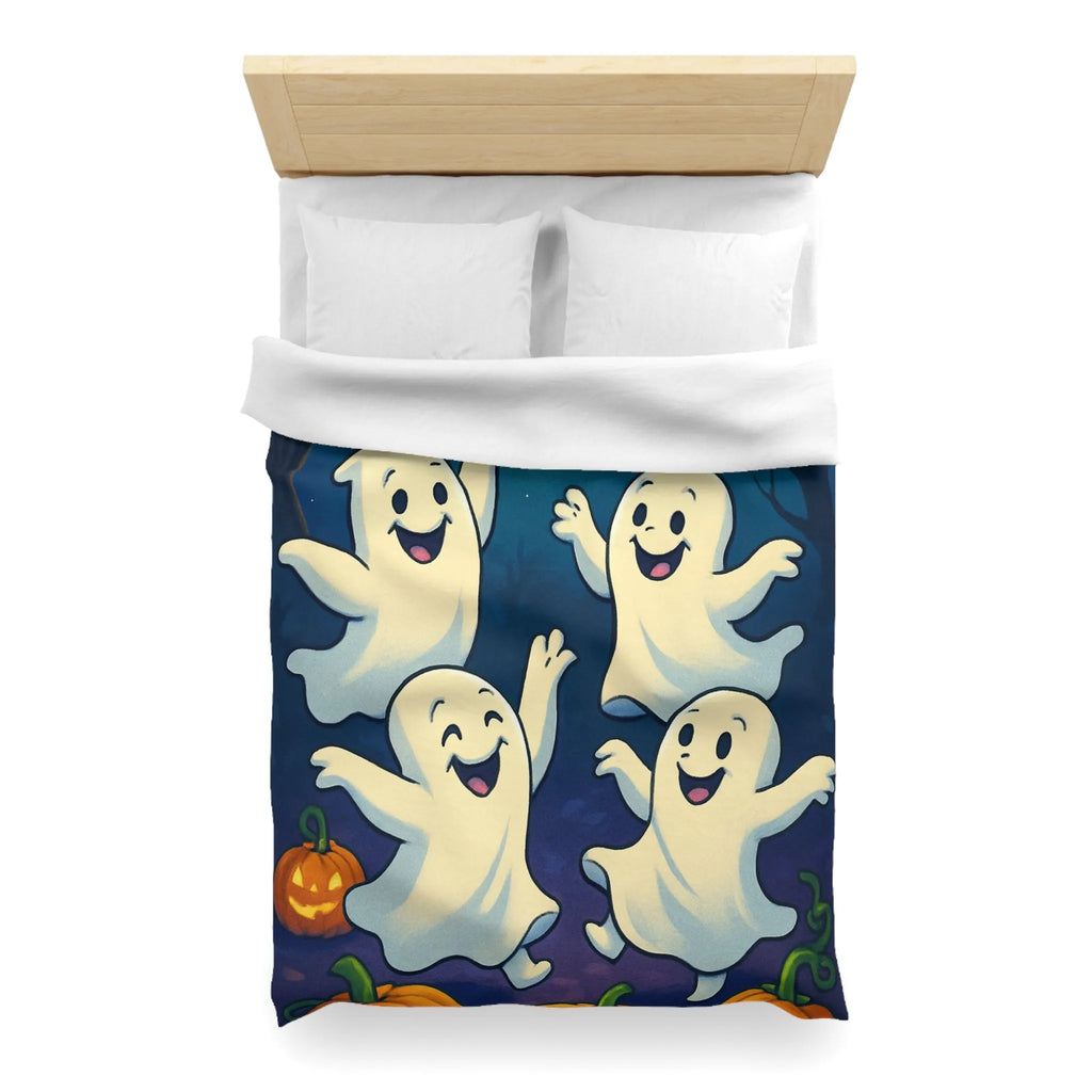 Housse de couette fantaisie avec esprits dansants sous lune et chauves-souris effrayantes